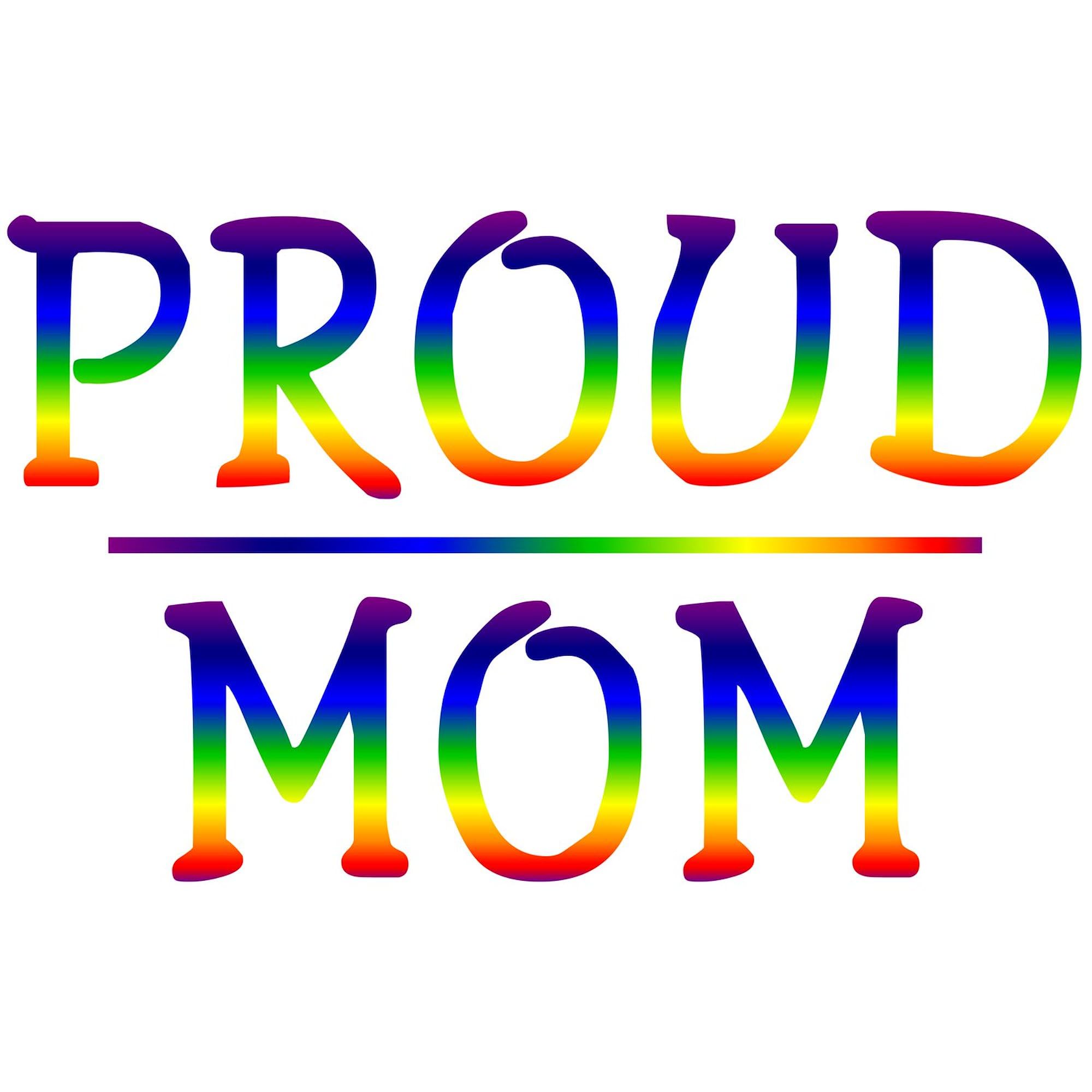 Proud Mom Rectangle Bumper Sticker - Waterproof Vinyl Car Decal for Windows, Laptops & Notebooks - Show Your Love on Vehicles, Laptops, and Home Decor