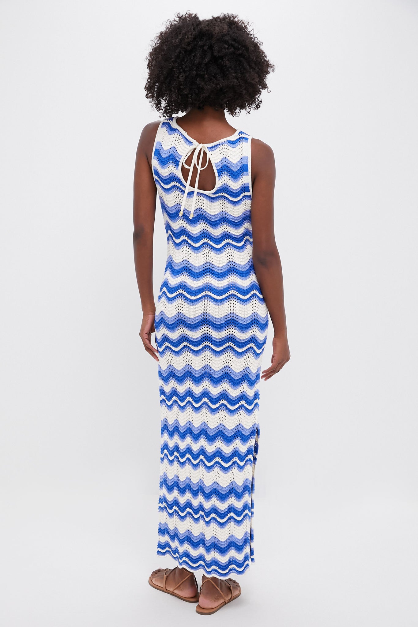 Blue Wave Leighton Maxi Dress - Flowy Summer Beach Dress for Women, Boho Long Dress with Pockets, Perfect for Vacations, Weddings & Outdoor Events