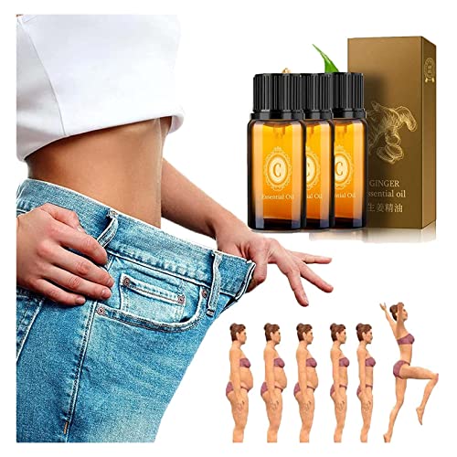 Pure Ginger Essential Oil for Belly Drainage & Lymphatic Massage - Natural Slimming Aroma Oil for Stomach & Body Relaxation - Perfect for Post-Workout Recovery & Spa Treatments (1PC)