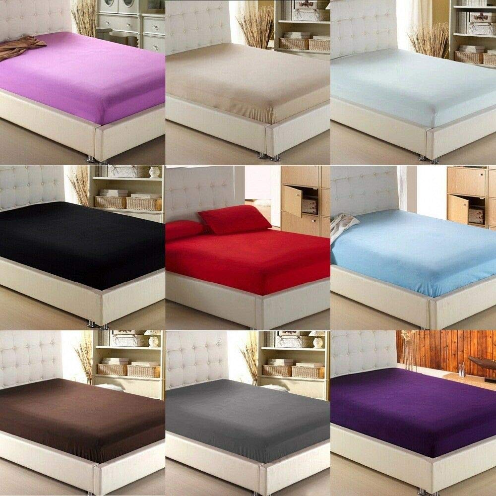 Premium 500 Thread Count 100% Egyptian Cotton Sateen Fitted Bottom Sheet - Twin XL Size, Deep Pocket Fits 10