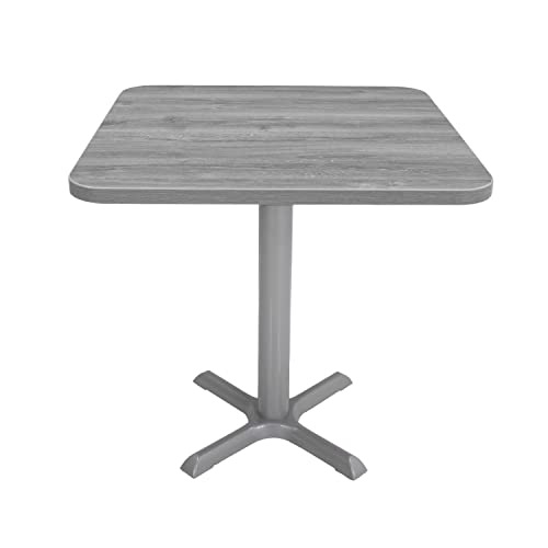 Light Gray Wood/Silver Base