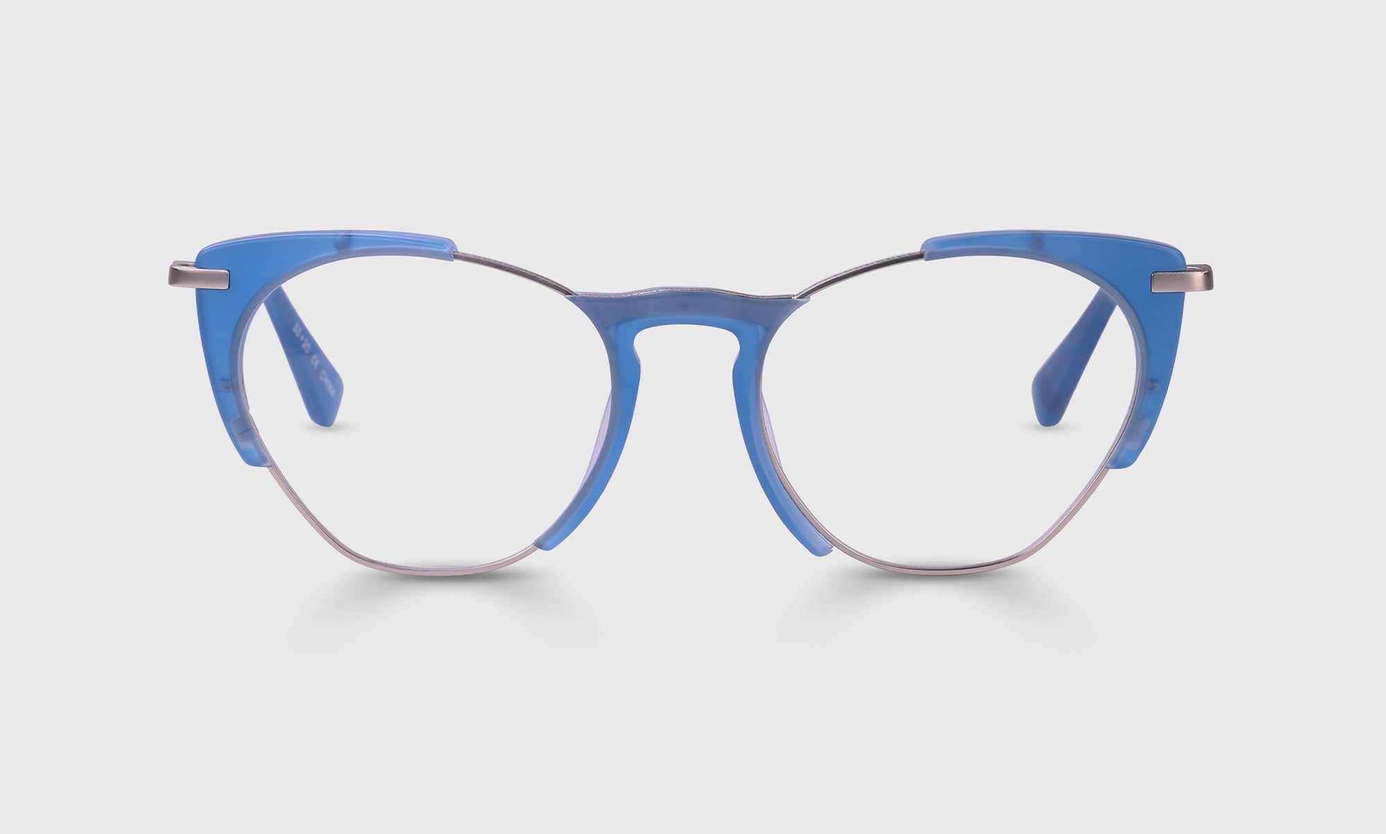 10 - Silver and Matte Powder Blue Front and Temples