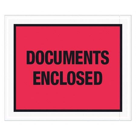 Tape Logic PL437 10x12 Inches 2 Mil Poly Red Document Envelopes for Mailing, Office Use & Secure Storage | Waterproof & Tear-Resistant