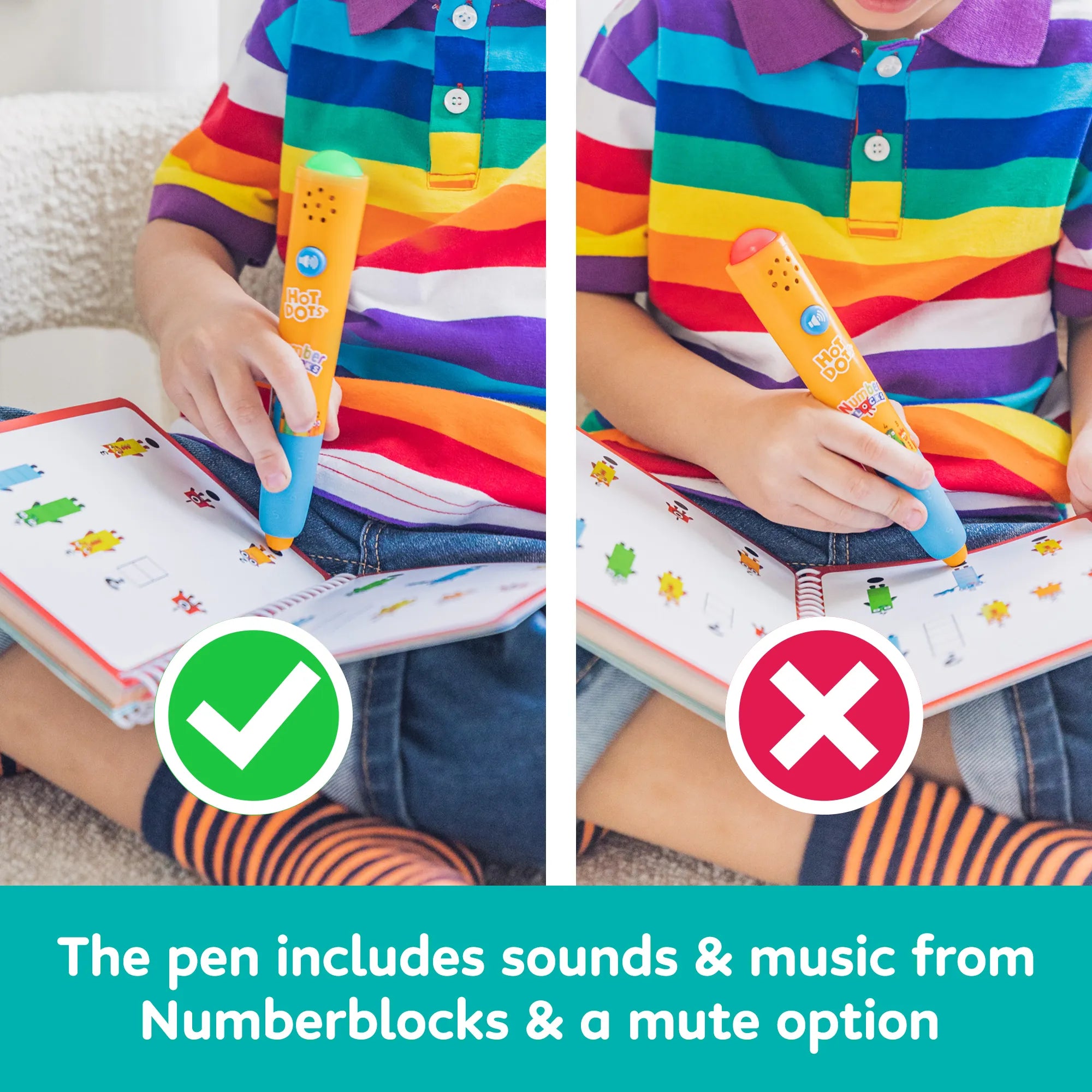 Hot Dots Numberblocks Activity Book 11-20 with Interactive Pen - Fun Math Learning for Kids Ages 5-8 | Homeschool & Classroom Educational Toy