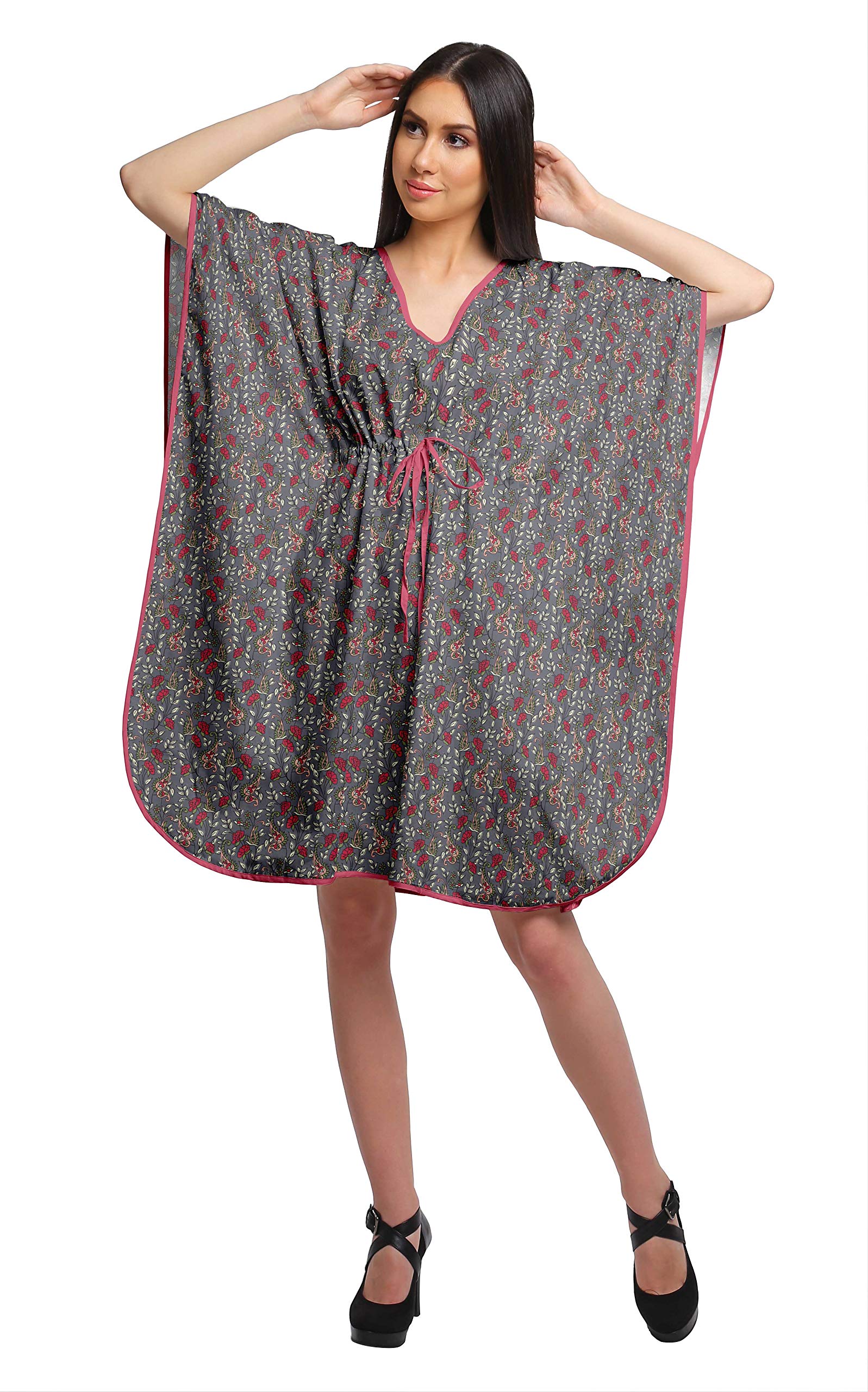 Women's Printed Beach Kaftan Dress - Flowy Bikini Cover Up & Summer Caftan for Plus Size | Perfect for Poolside, Vacation & Tropical Getaways