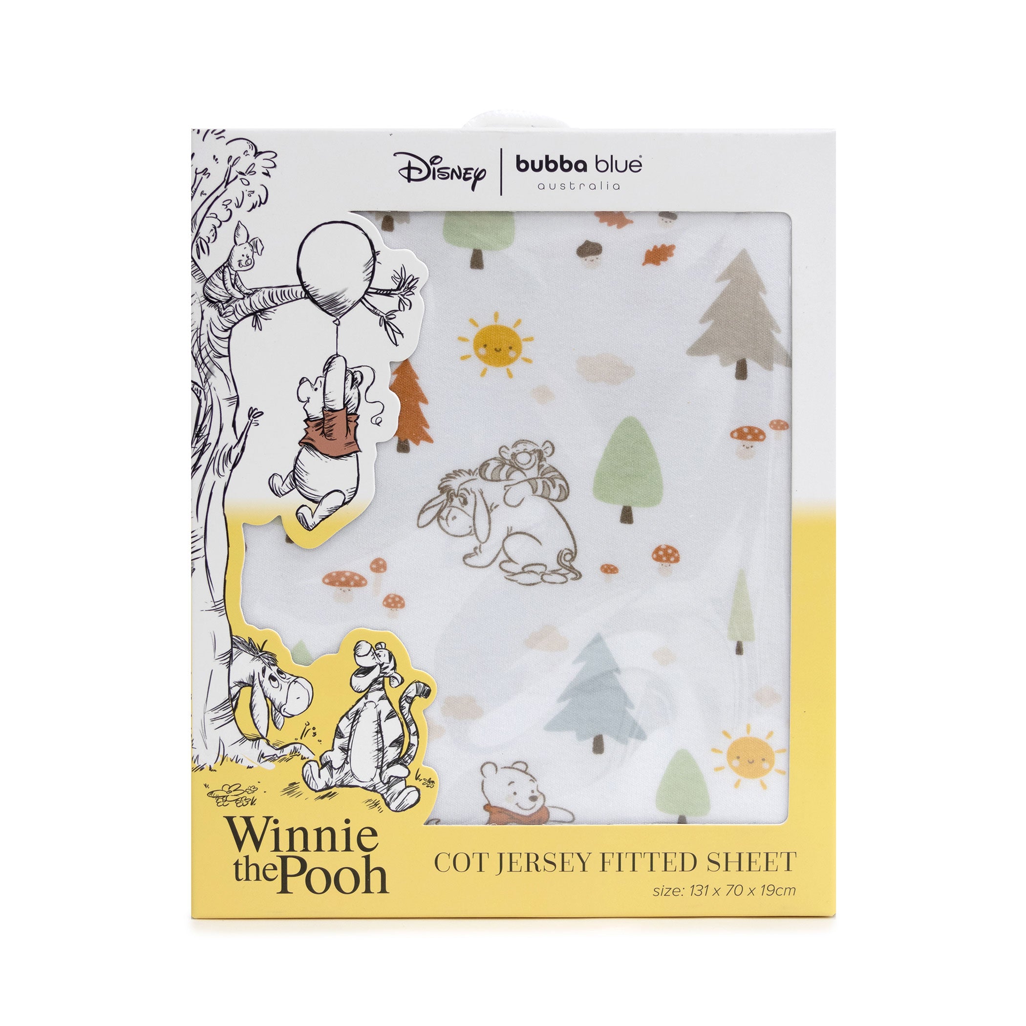 Disney Winnie the Pooh Baby Crib Bedding Set - Soft Cotton Nursery Bedding for Boys & Girls - Perfect for Newborn, Infant & Toddler Rooms