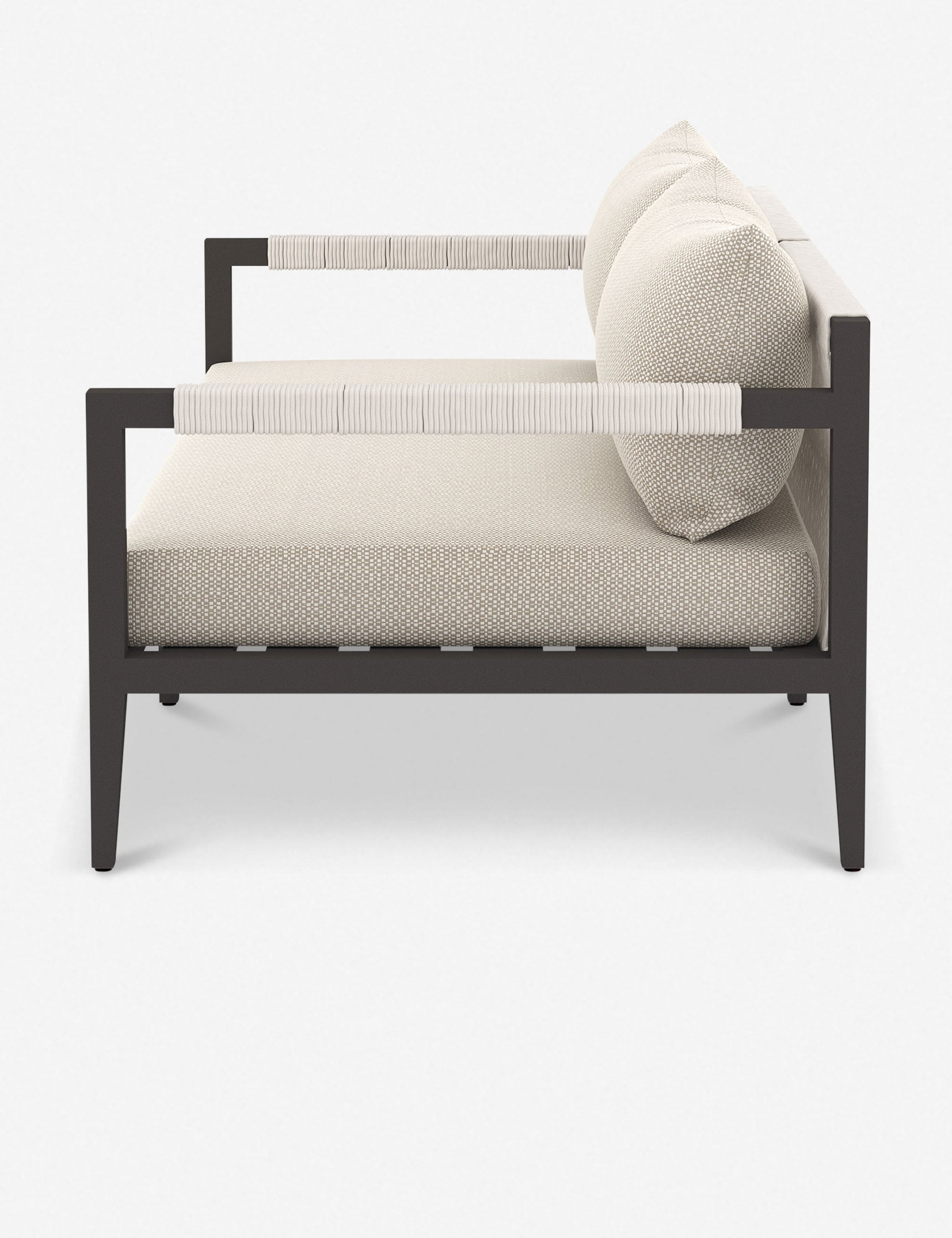 Cadenza Indoor Outdoor Metal Sofa - Durable Patio Furniture for Garden, Balcony, and Poolside Relaxation