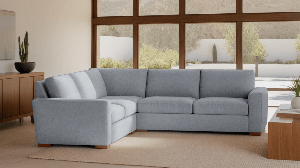 Extra Deep Couch Potato Sectional Sofa - Ultra Comfortable Lounge & Relaxation for Living Room, Family Room, or Home Theater