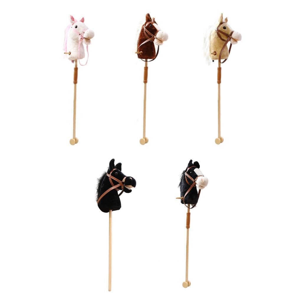 Realistic Sound Stick Horse Riding Toy for Kids - Black Hobby Horse with Neighing Sounds | Perfect for Pretend Play, Outdoor Fun, and Birthday Gifts for Boys & Girls