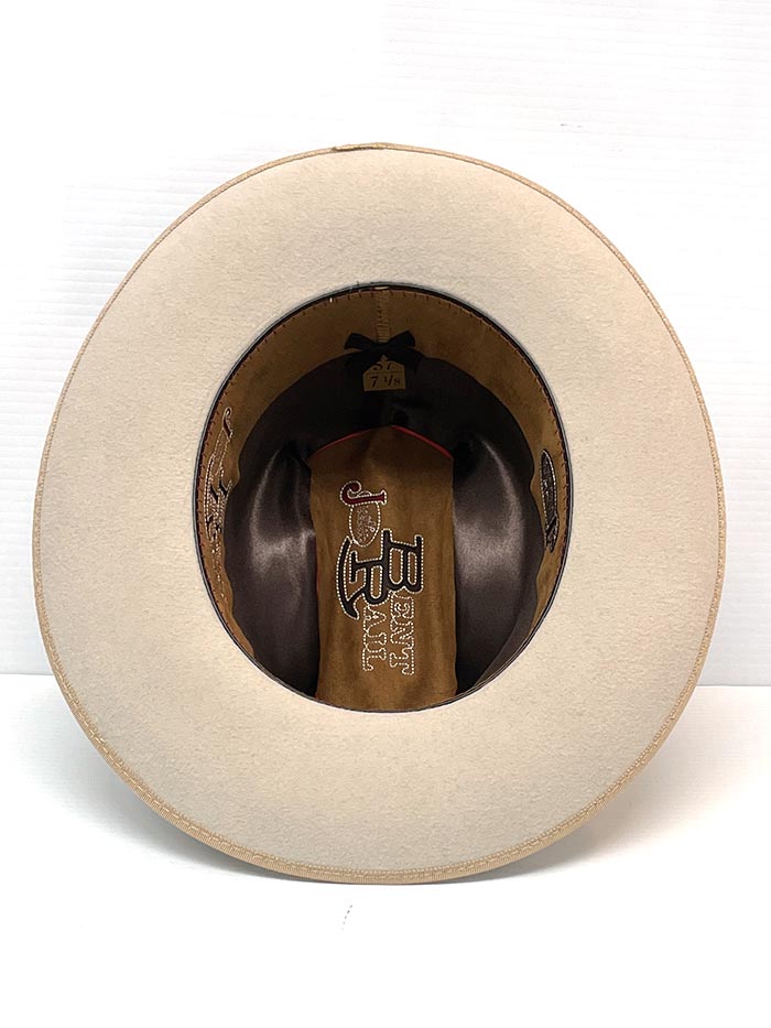 Justin JF0670STAT 2614 Men's Bent Rail 6X Statesman Felt Hat Buckle - Western Cowboy Hat for Rodeo, Country Music Festivals & Outdoor Adventures