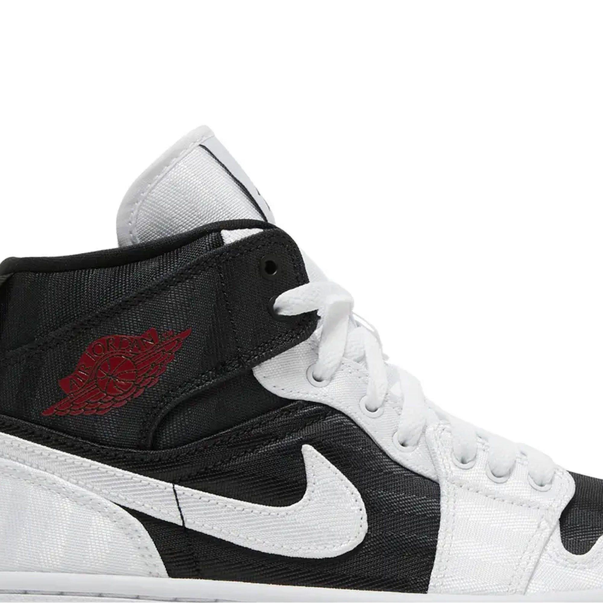 Air Jordan 1 Mid SE 'White Black Red' Basketball Shoes (2021) - Men's Sneakers for Casual Wear, Street Style & Sports Performance