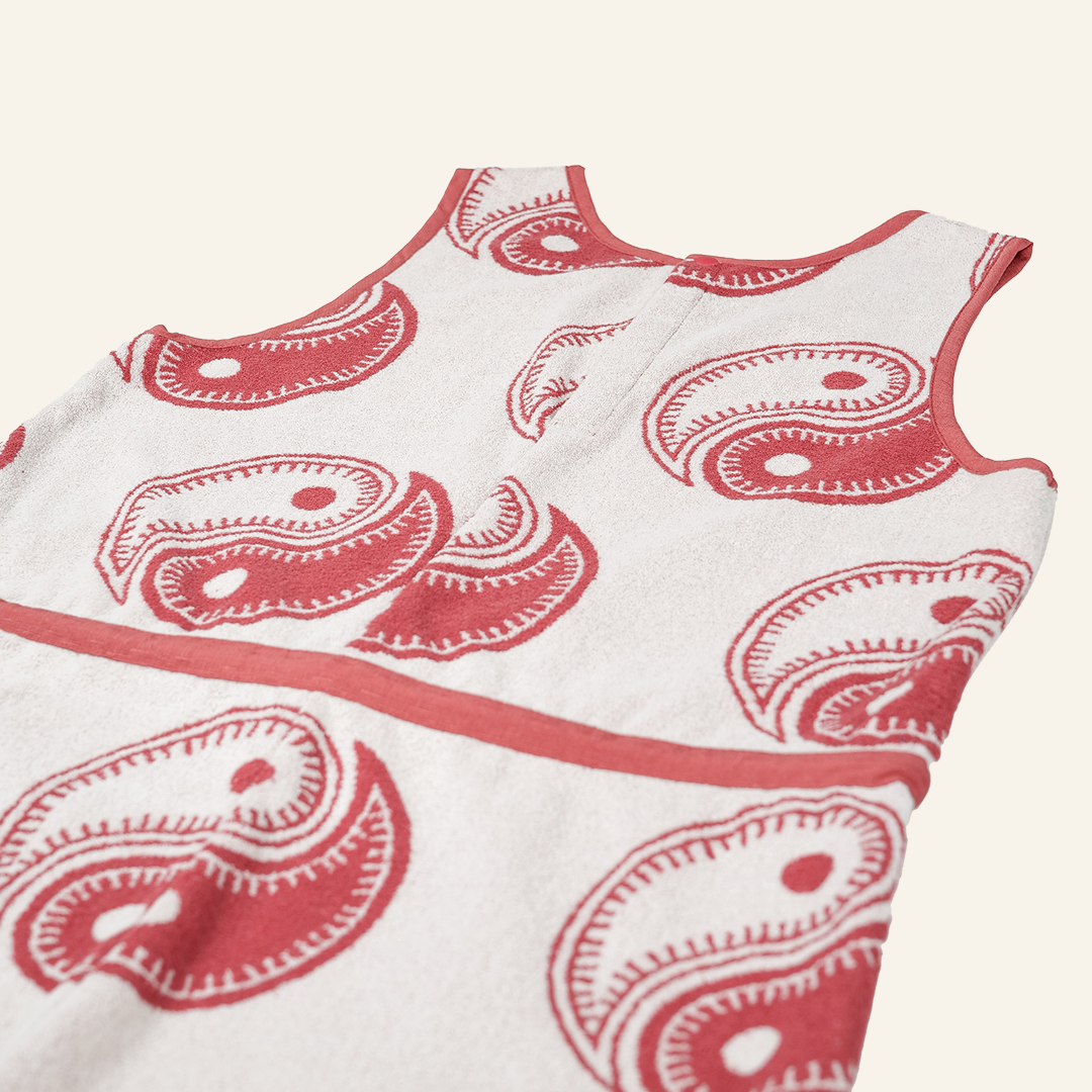 Yin Yang Beach Pile Coveralls for Women - Red Boho Swimwear Cover Up - Perfect for Beach Vacations, Pool Parties & Summer Outings