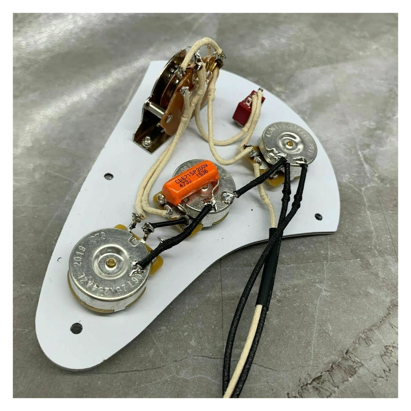 7-Way Wiring Harness Kit for Fender Stratocaster Electric Guitar Bridge - Upgrade Pickup Switch & Tone Control for Smooth Performance - Perfect for DIY Guitar Mods & Professional Repairs