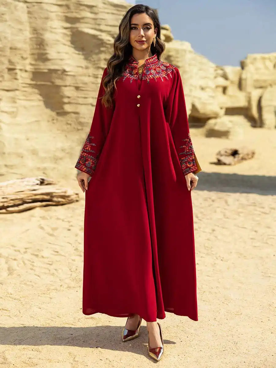 Elegant Embroidered Caftan Dress for Women - Boho Kaftan & Jalabiya for Eid, Wedding, and Special Occasions | Perfect for Parties, Holidays, and Festive Celebrations
