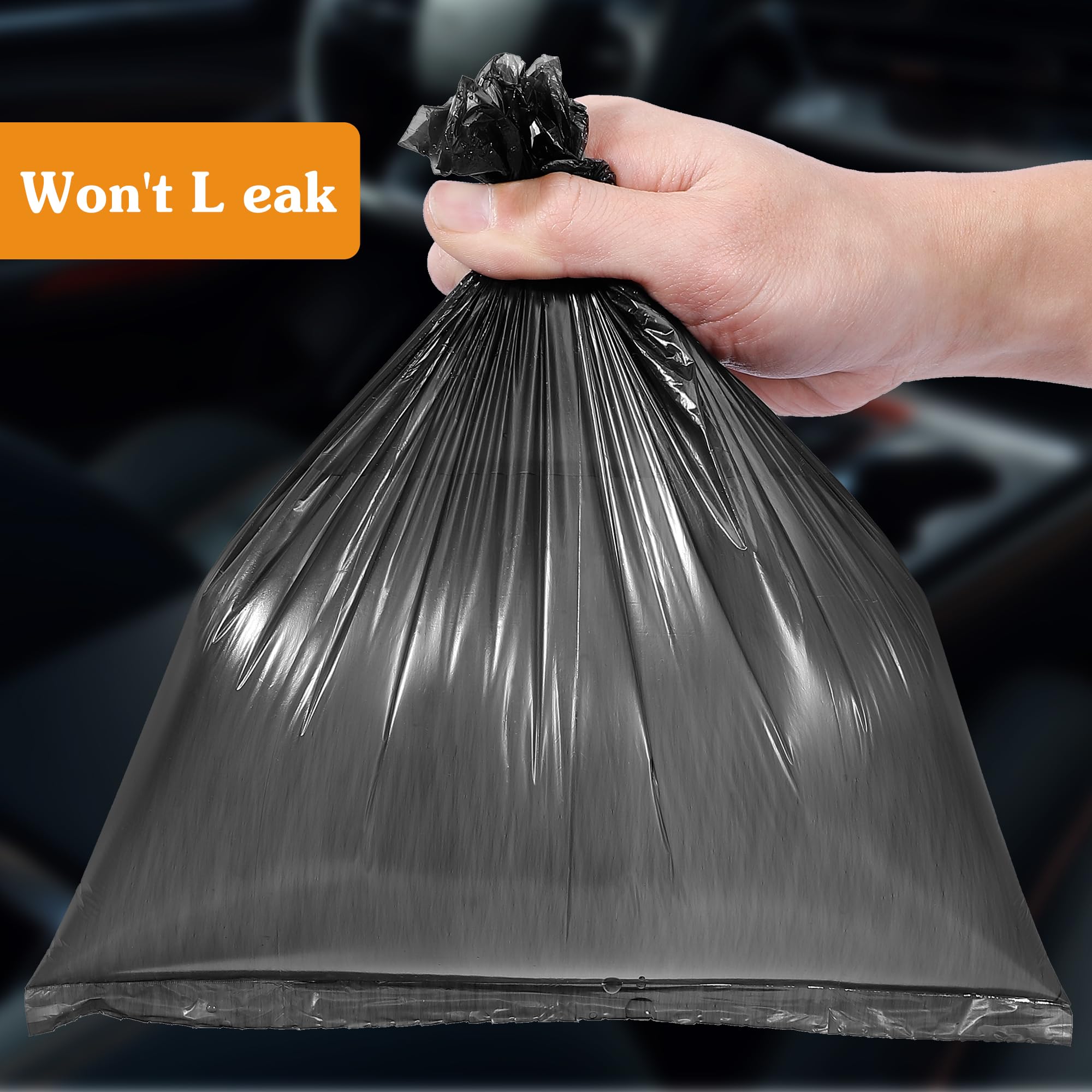 Mini Plastic Car Trash Can Liner Refills (60-Pack) - Small Trash Bags for Vehicles, Office & Home Use - Perfect for Car, Truck, RV & Small Waste Bins (Trash Can Not Included)