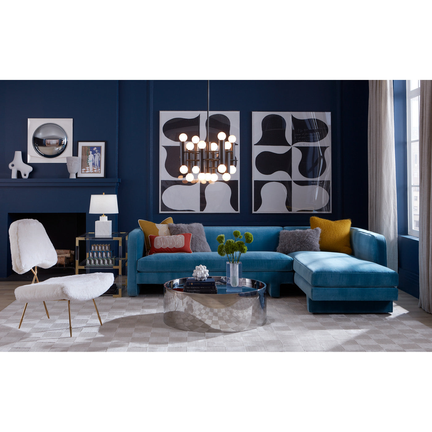 Modern Sunset Sectional Sofa with Right Arm Facing - Comfortable L-Shaped Couch for Living Room, Family Room & Home Theater - Perfect for Relaxing, Entertaining & Movie Nights