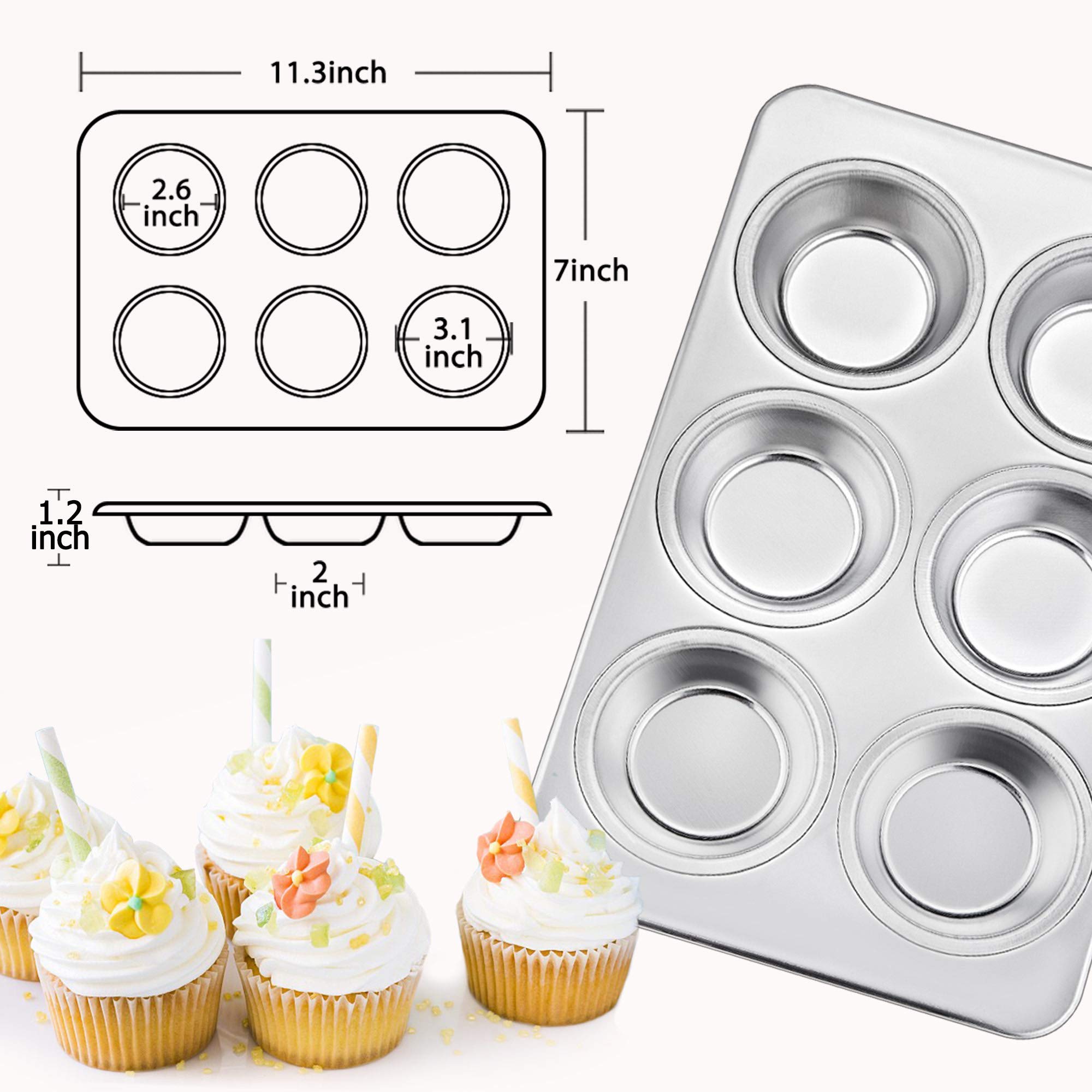 Premium Non-Toxic Muffin Pans for Baking - 2-Piece Cupcake Pan Set for Cakes, Cornbread, Quiche & More | Oven & Dishwasher Safe | Perfect for Home Baking, Parties & Holiday Treats