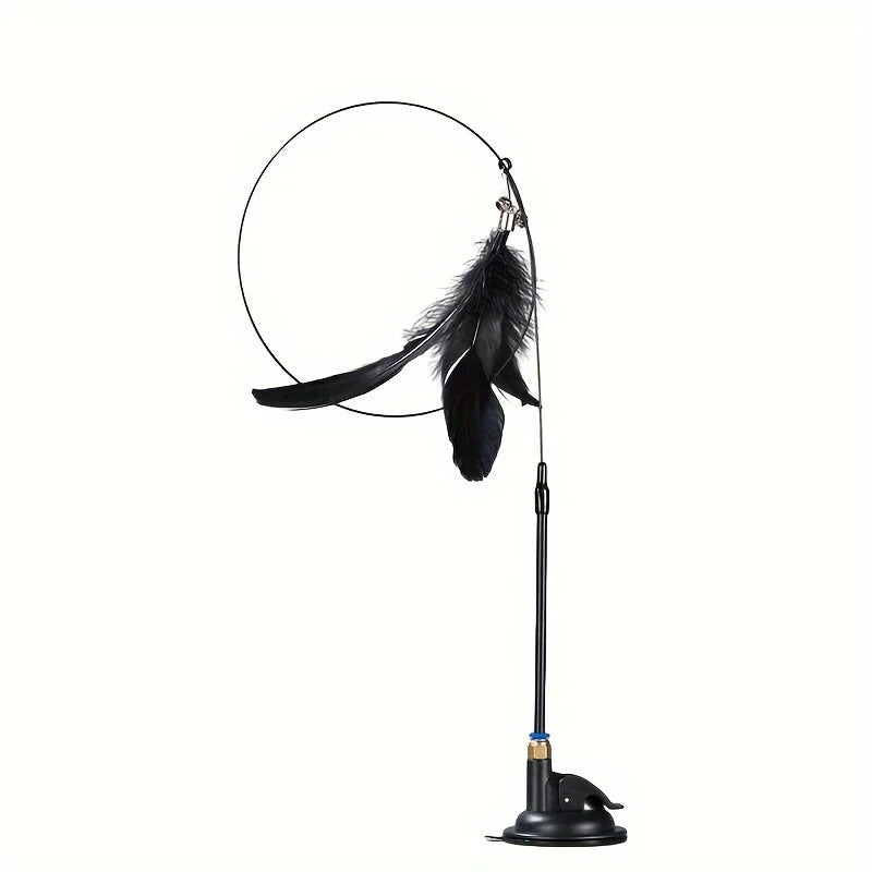 Interactive Cat Teaser Toy with Bell & Feather Wand - Fun Exercise Toy for Indoor Cats, Playtime & Bonding with Your Kitten