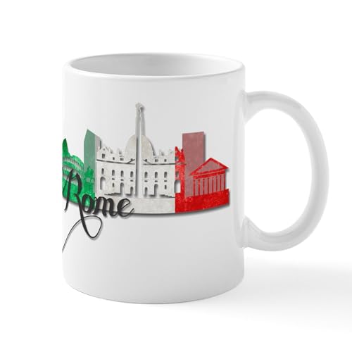 White - Rome Italy Mugs