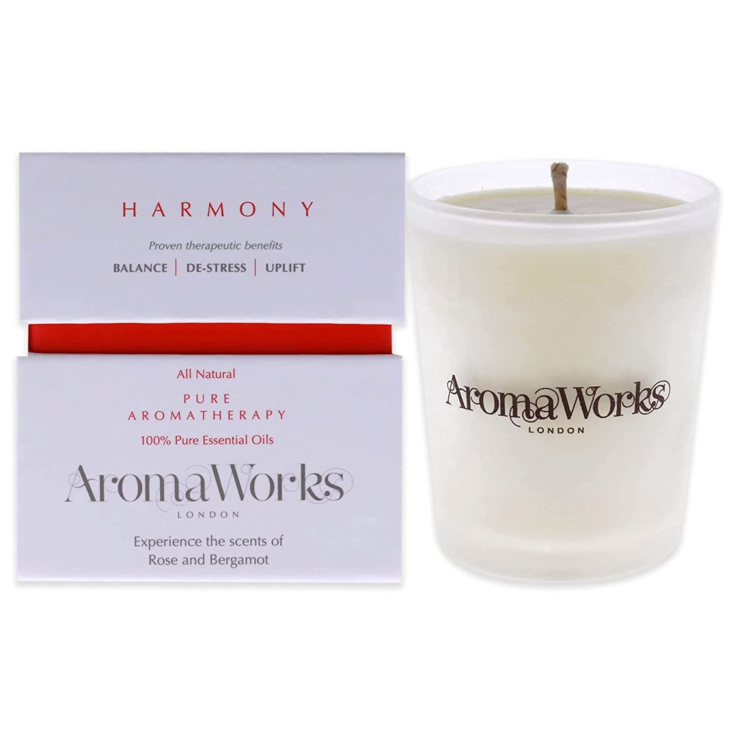 Aromaworks Harmony Candle - 2.65 oz Scented Soy Wax Candle for Home, Relaxation & Meditation | Unisex Fragrance for Bedroom, Bathroom & Office