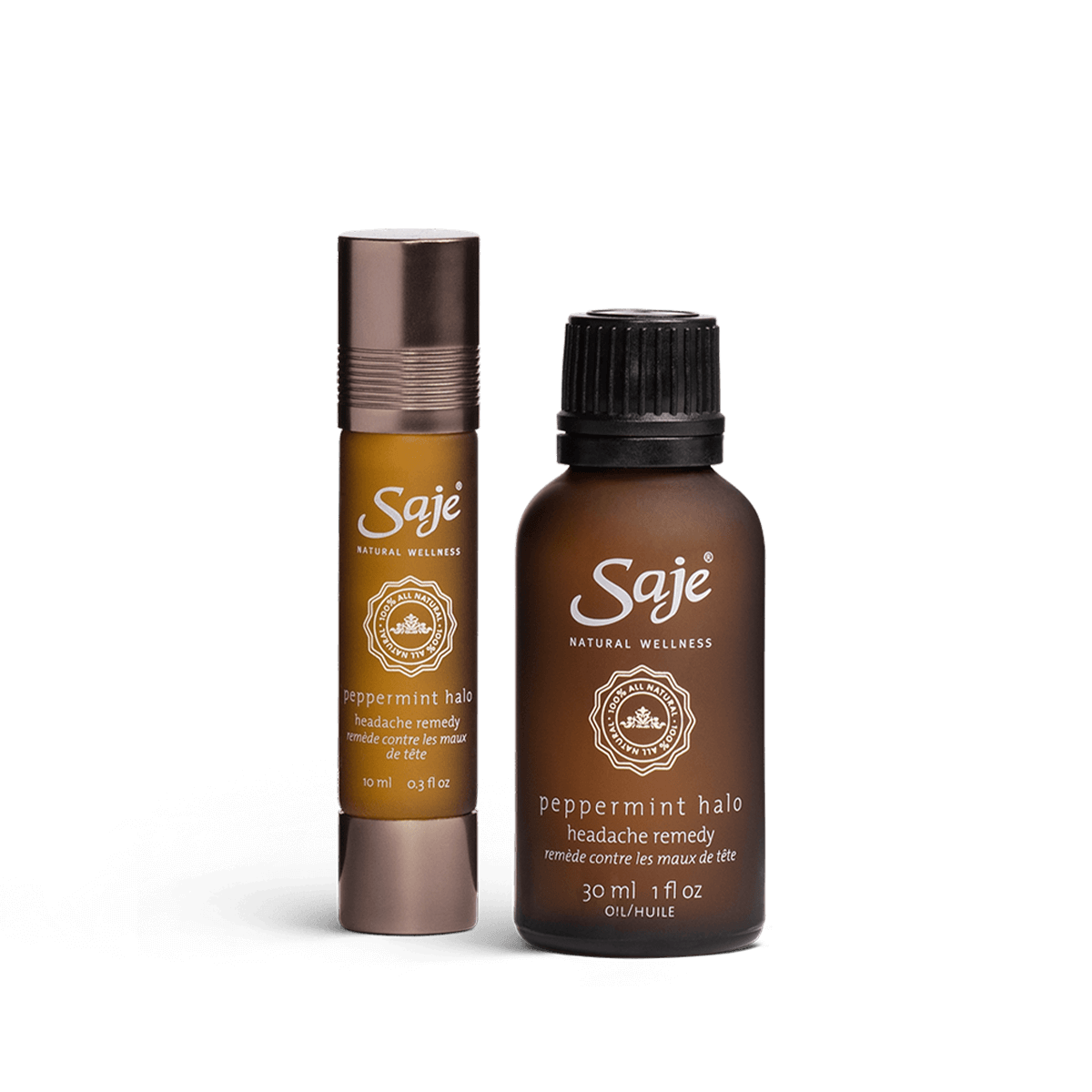 Peppermint Halo Duo - Cooling Headache Relief Stick & Aromatherapy Roll-On | Perfect for Migraines, Stress Relief & On-the-Go Use