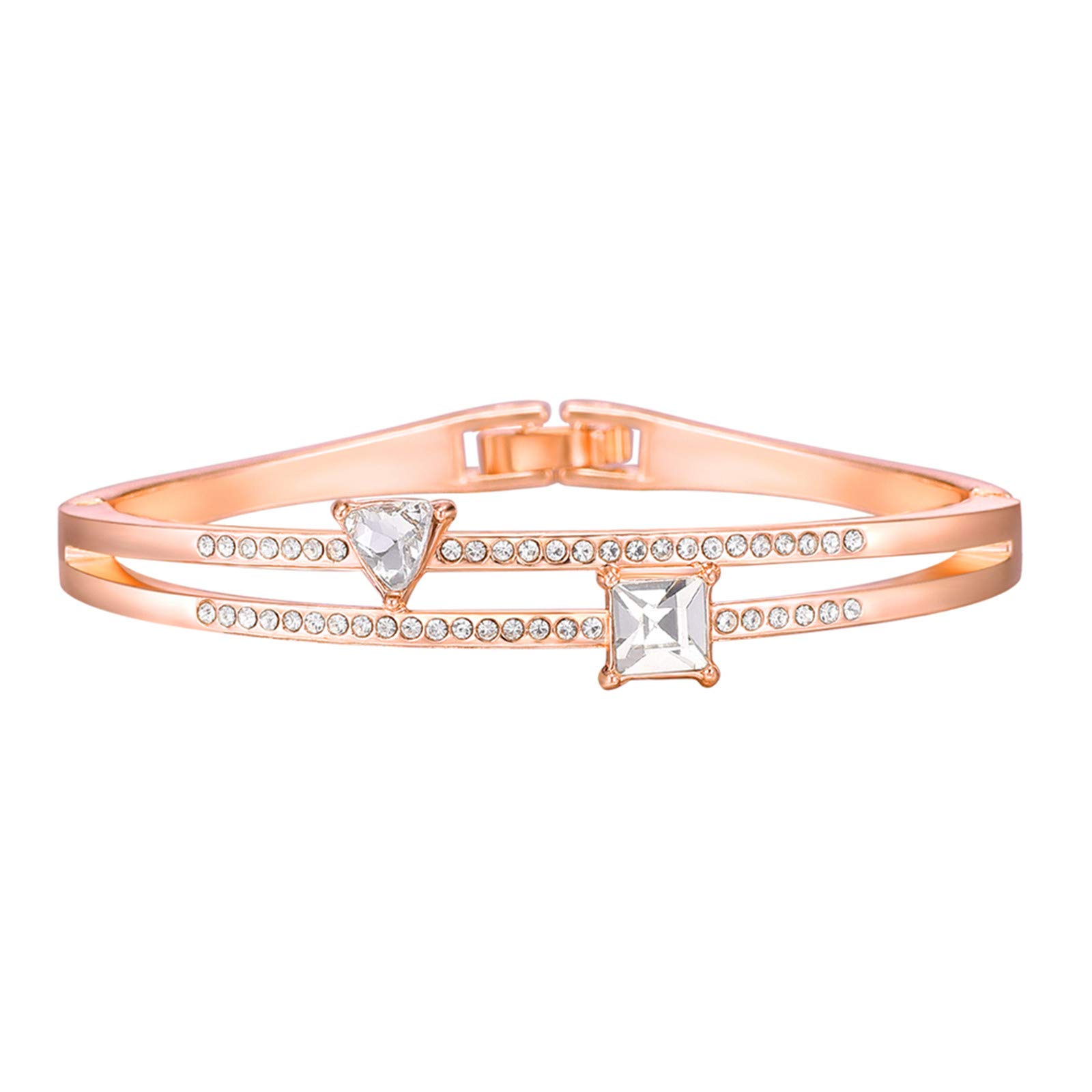 Diamond Women's Bracelet - Elegant Geometry Charm Bracelet for Jewelry Decoration | Perfect for Firefighter Watch & Everyday Wear