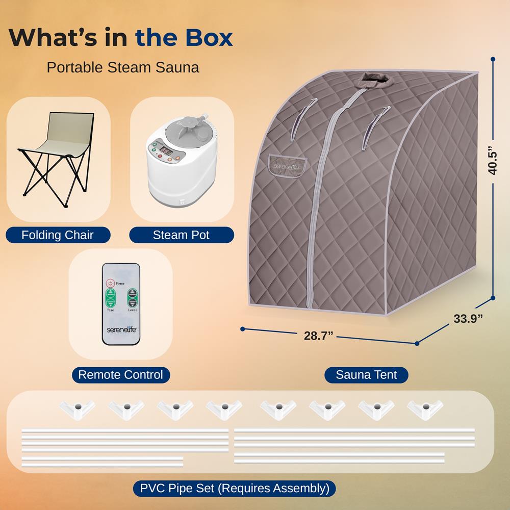 Portable Steam Sauna Tent for Home Use - Compact & Lightweight Personal Sauna for Relaxation, Detox & Weight Loss - Perfect for Spa, Yoga & Post-Workout Recovery