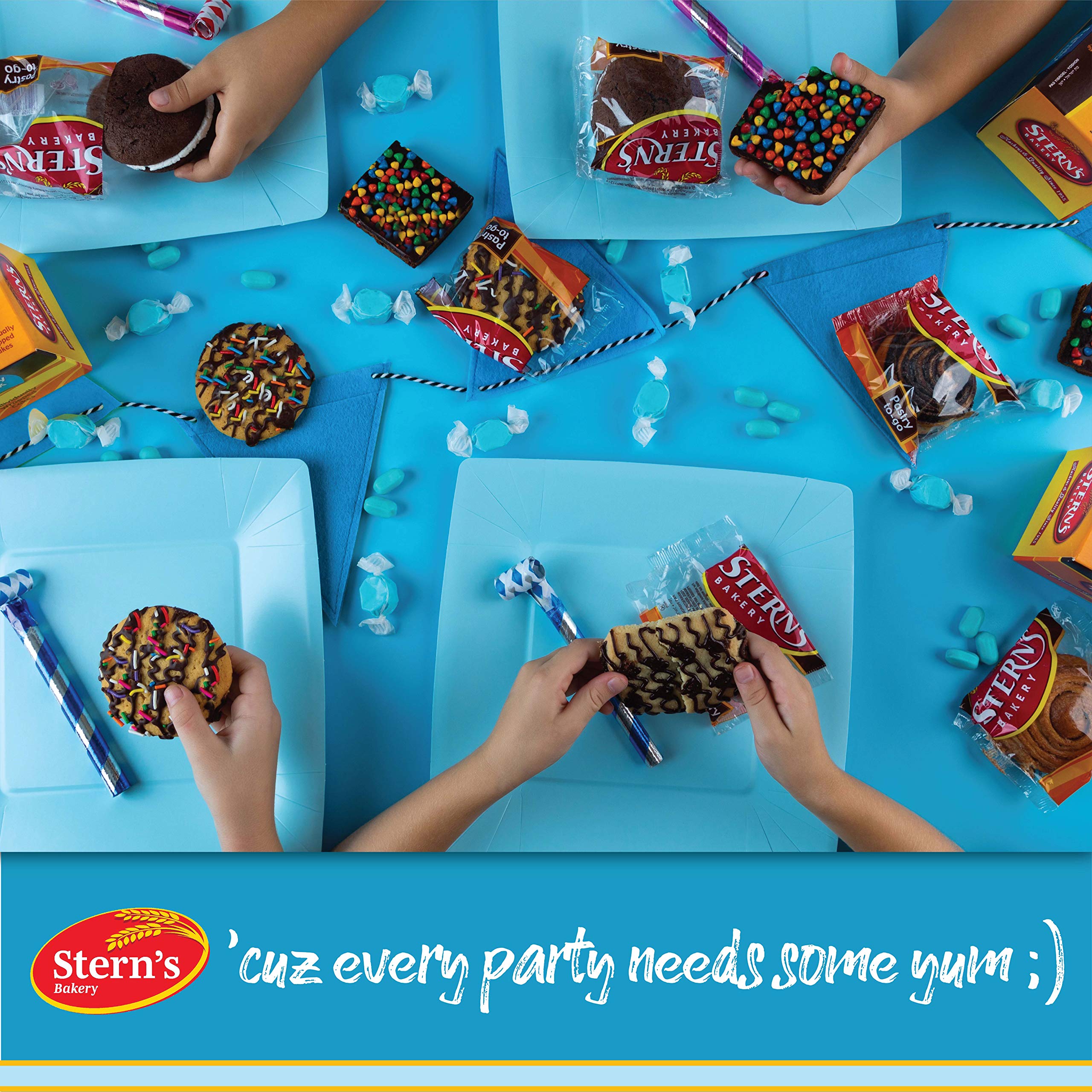 Delicious Confetti Brownie Snacks - 1.5 Oz Individually Wrapped (80 Count) | Nut Free & Dairy Free Treats by Stern's Bakery | Perfect for Office Snacks, School Lunches, Birthday Parties & Afternoon Tea