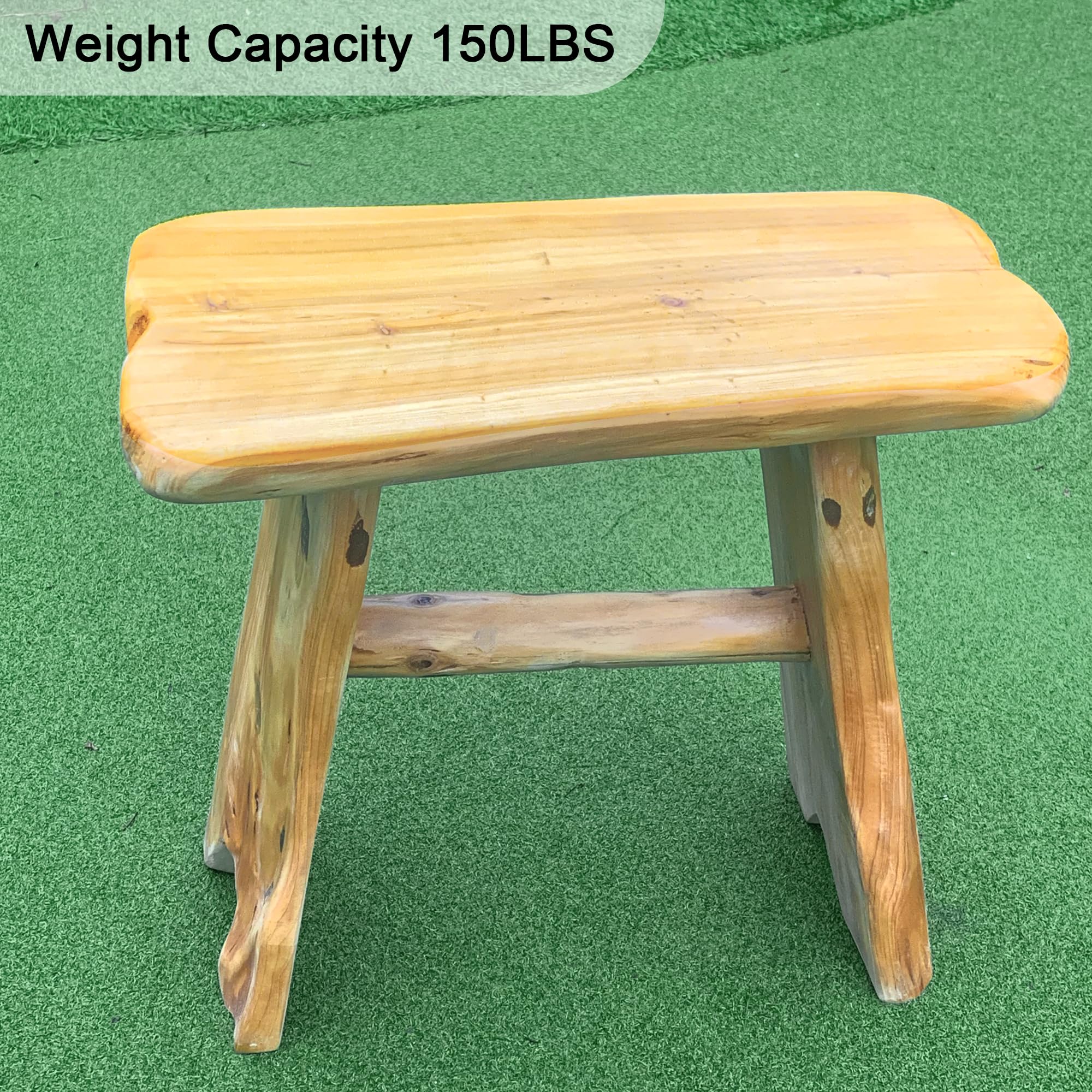 Natural Wooden Tree Stump Plant Stand Stool - Small Rustic Side Table & Bench for Indoor/Outdoor Decor | Perfect for Living Room, Patio, Garden & Boho Home Decor