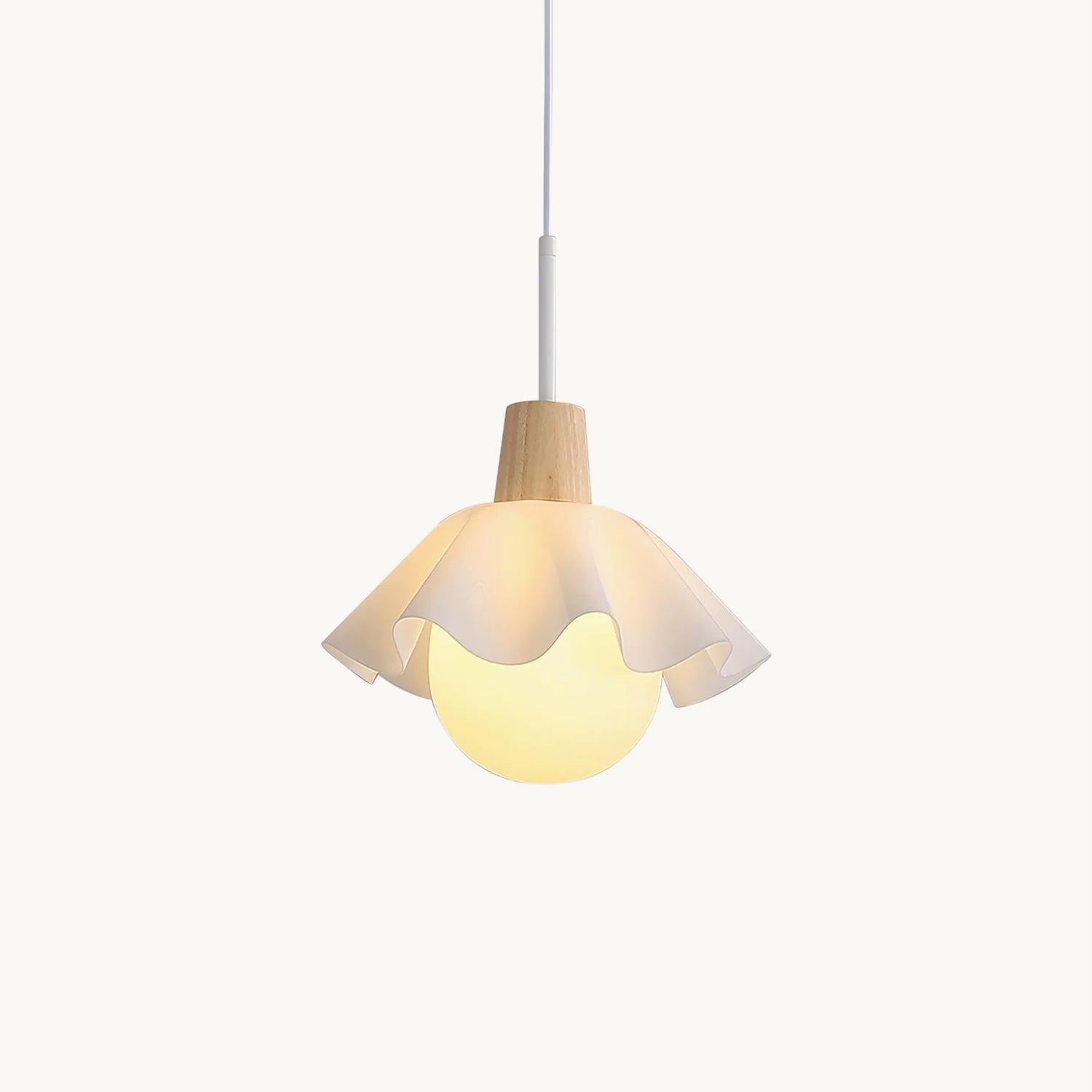 Elegant Floral Glass Pendant Light - Vintage Style Ceiling Hanging Lamp for Dining Room, Kitchen Island & Bedroom Decor
