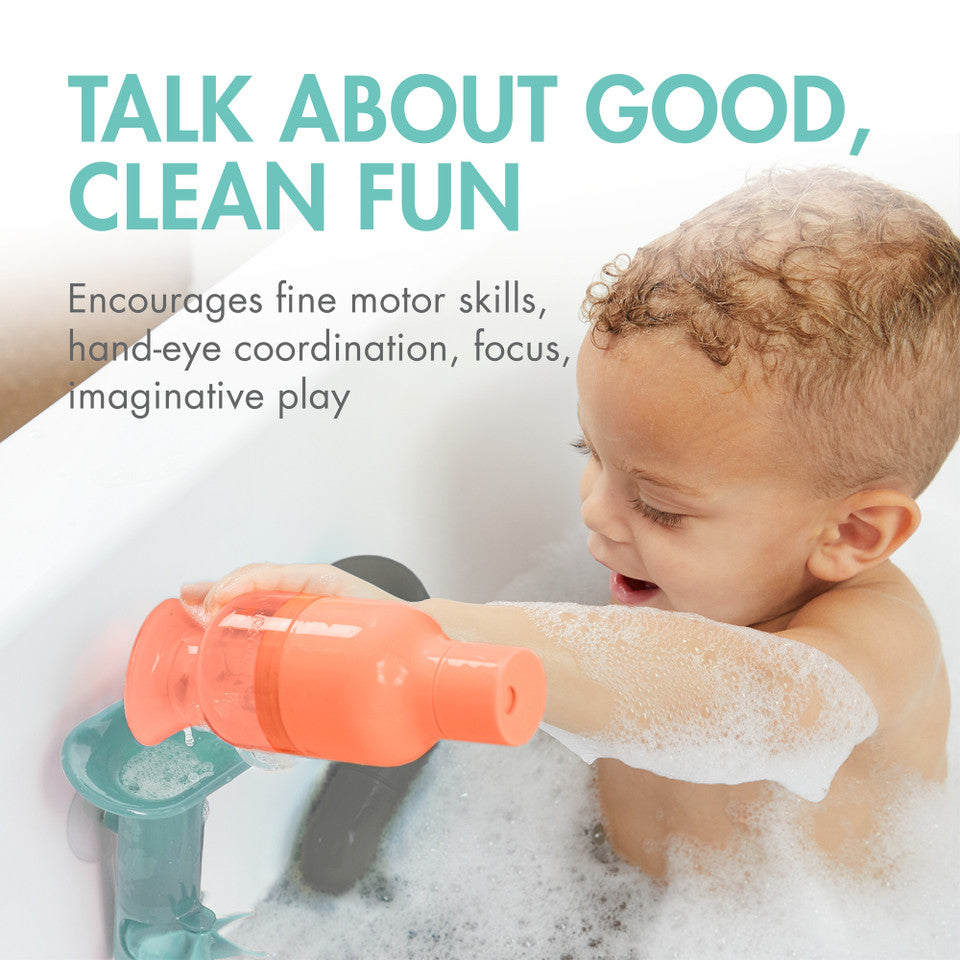Boon Tubes Building Bath Toy Set for Toddlers - Fun & Educational STEM Bath Toys for Kids, Water Play Construction Set for Bathtub & Pool Time