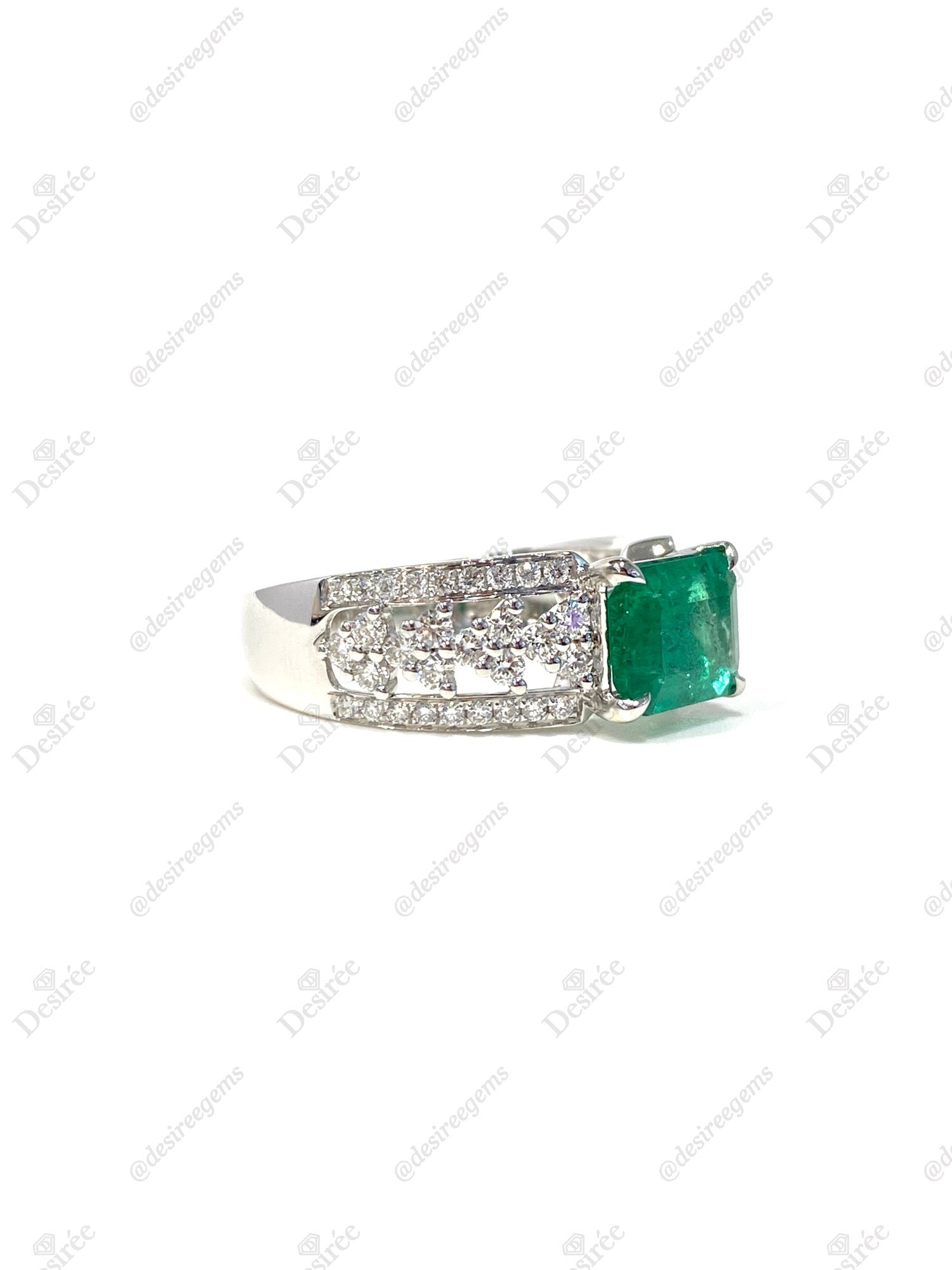 1.77ct Natural Emerald Ring - Genuine Green Gemstone Jewelry for Women, Elegant Engagement & Wedding Gift, Perfect for Special Occasions & Everyday Wear