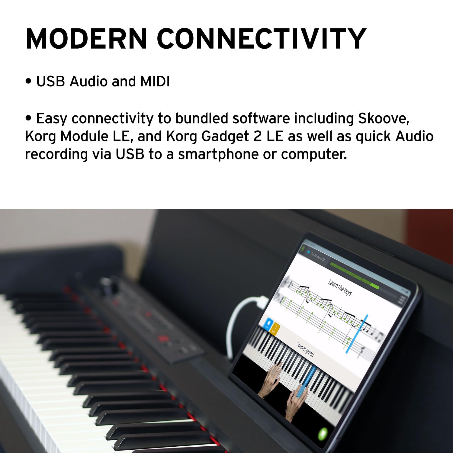 KORG LP-380U Digital Piano - 88 Key Fully Weighted Keyboard with Built-in Speakers, Furniture Stand & 3-Pedal Unit - Compact Home Piano for Beginners & Professionals (LP-380-RW-U) - Perfect for Home Studios, Music Lessons & Small Spaces