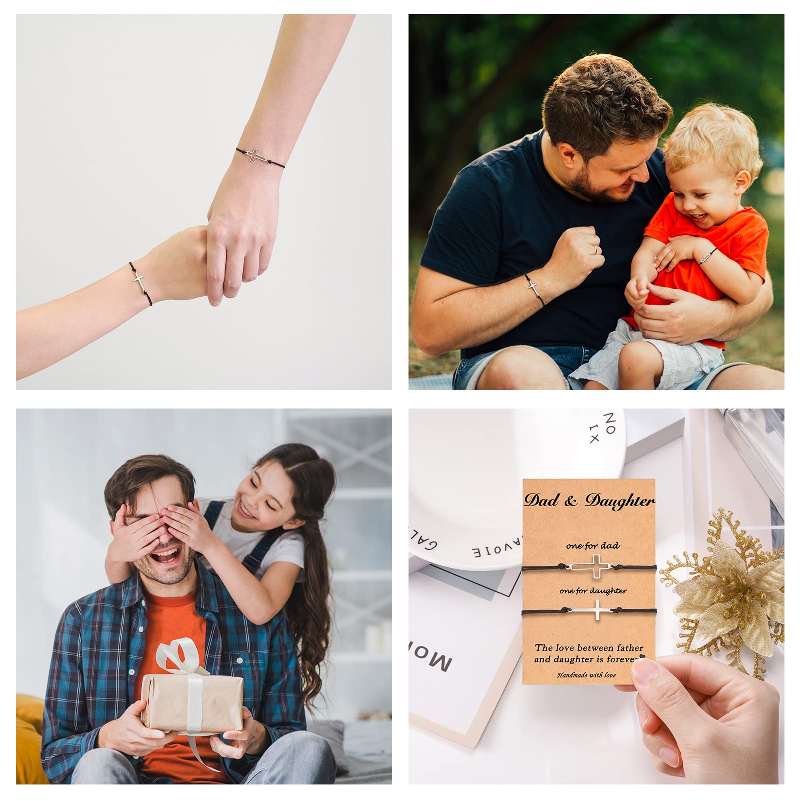 Tarsus Cross Matching Bracelets for Men and Women - Couple Bracelet Set for Father's Day, Mother's Day, Christmas & Birthday Gifts - Perfect for Anniversaries, Weddings and Romantic Occasions