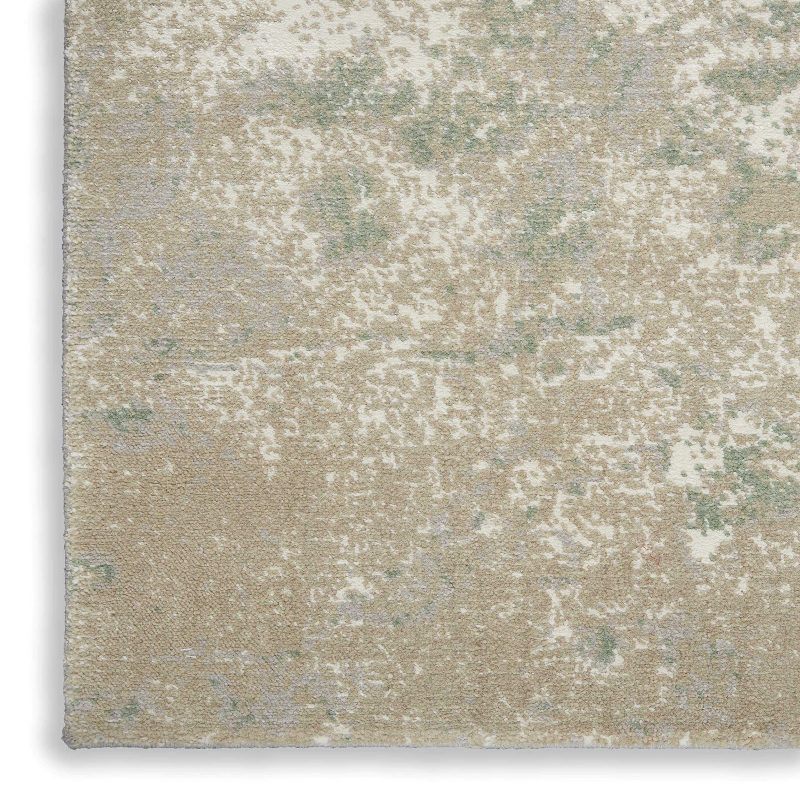 Nourison Twilight Artistic Ivory Green 8x10 Area Rug - Easy to Clean, Non-Shedding, Soft & Durable - Perfect for Bedroom, Living Room, Dining Room & Kitchen Decor