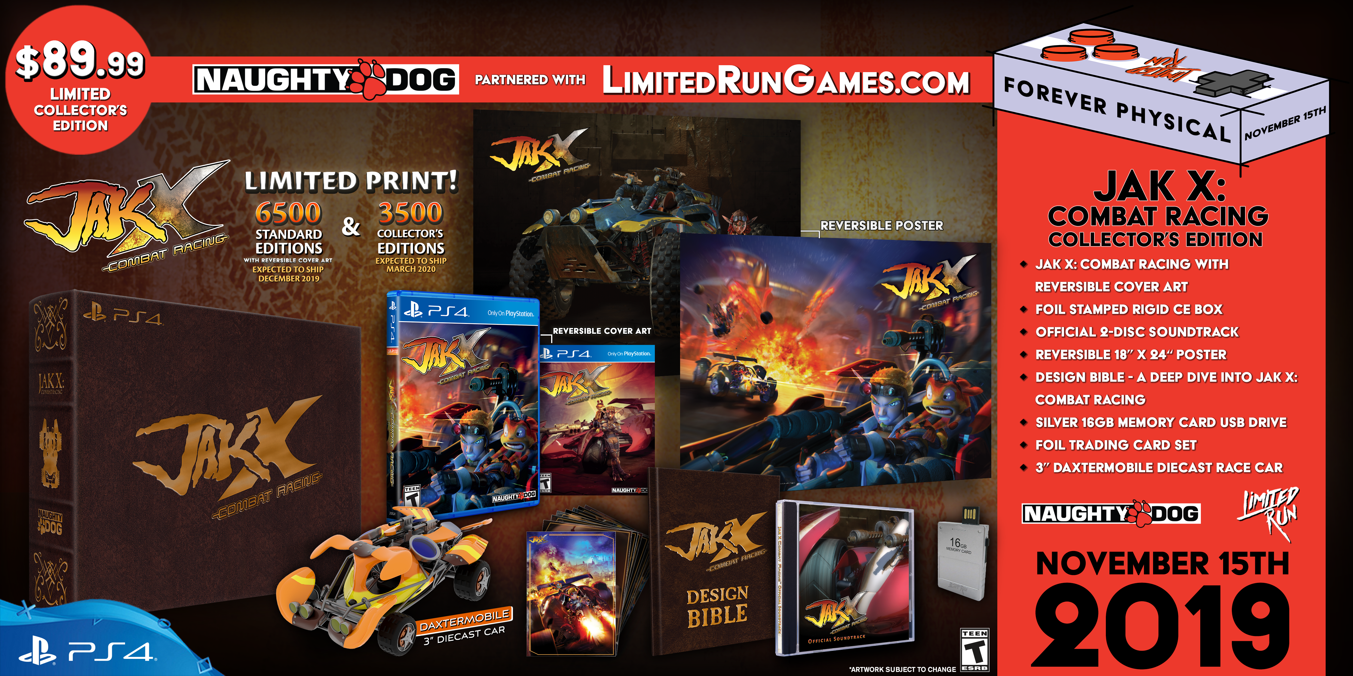 Jak X: Combat Racing Collector's Edition (PS4) - Limited Run #292 - Rare Racing Game for PlayStation 4 - Perfect for Gaming Collectors and Retro Racing Fans
