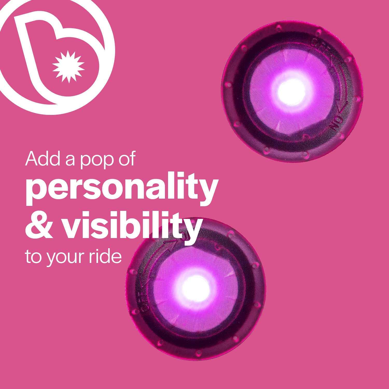 Brightz Orbit LED Bike Spoke Lights - Mini Bicycle Wheel Lights for Kids & Adults, Pink - Perfect for Night Riding, Burning Man, Festivals & Outdoor Adventures