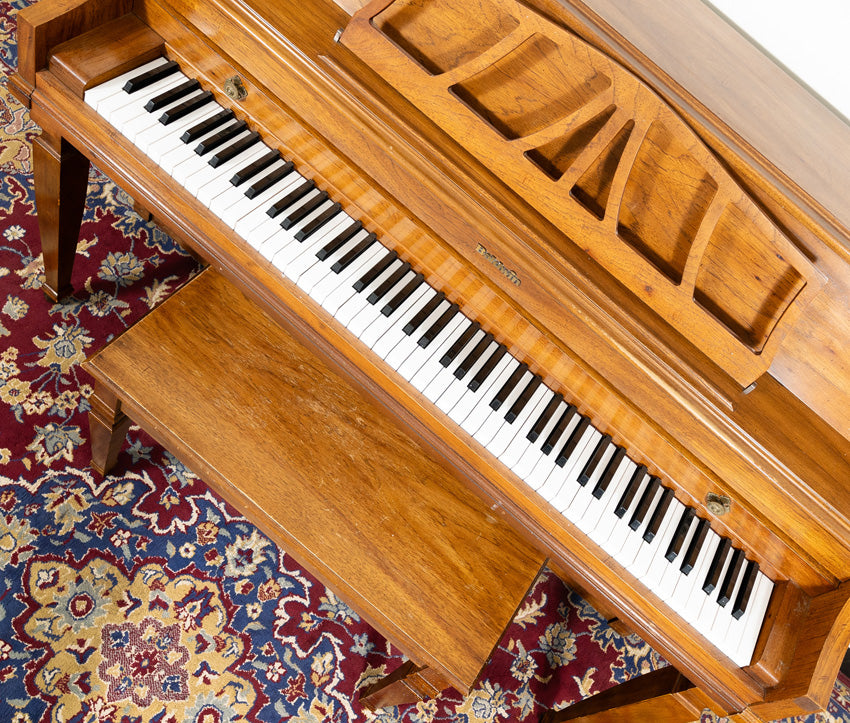 Baldwin 42 Acrosonic Upright Piano - Satin Oak Finish | Vintage Piano with Serial Number 1432089 | Perfect for Home, Studio & Music School Use