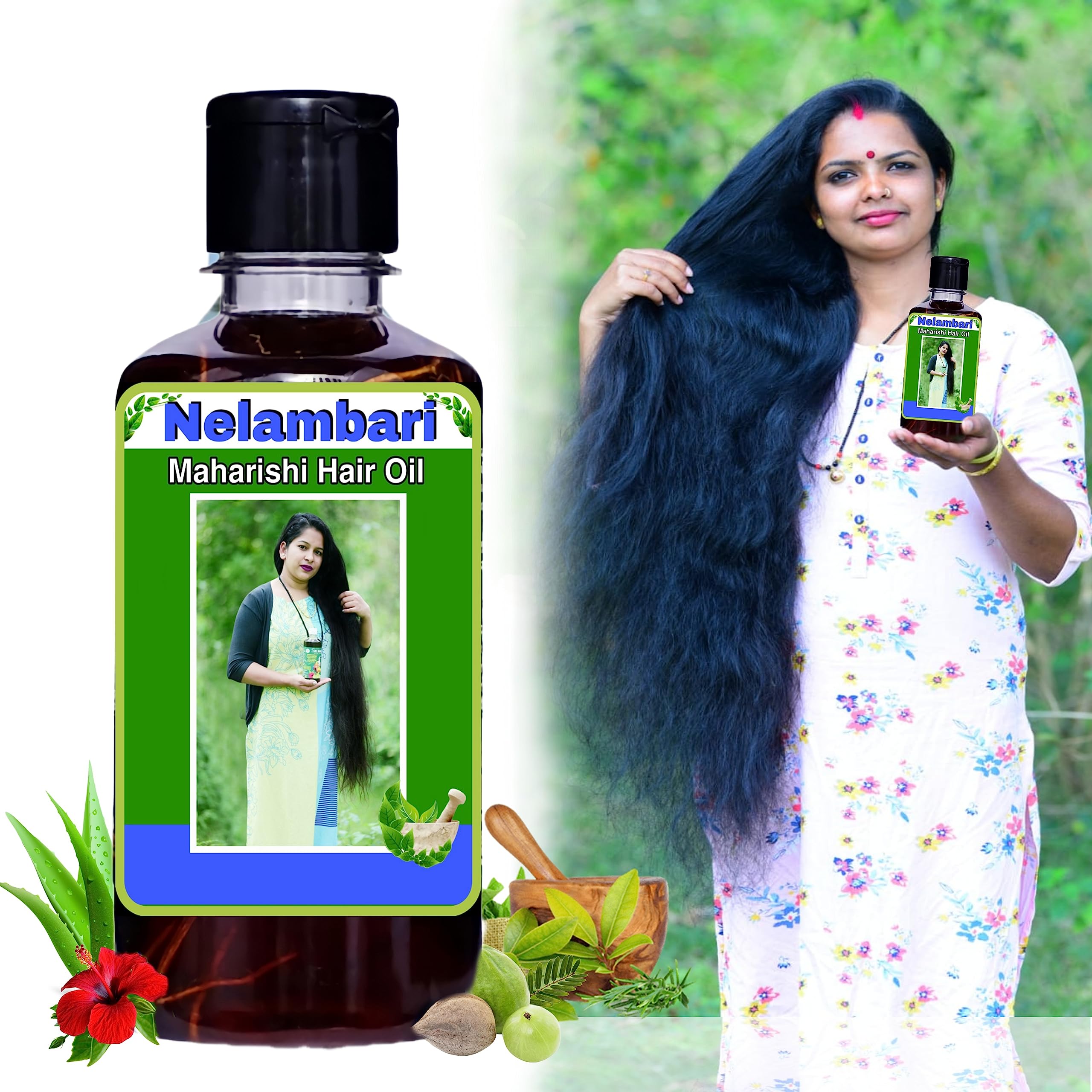 Neelambari Adivasi Ayurvedic Herbal Hair Oil 100ml - Natural Hair Growth Treatment for Men & Women | Made with Ayurvedic Herbs | Promotes Stronger, Healthier Hair | Perfect for Daily Hair Care & Scalp Massage