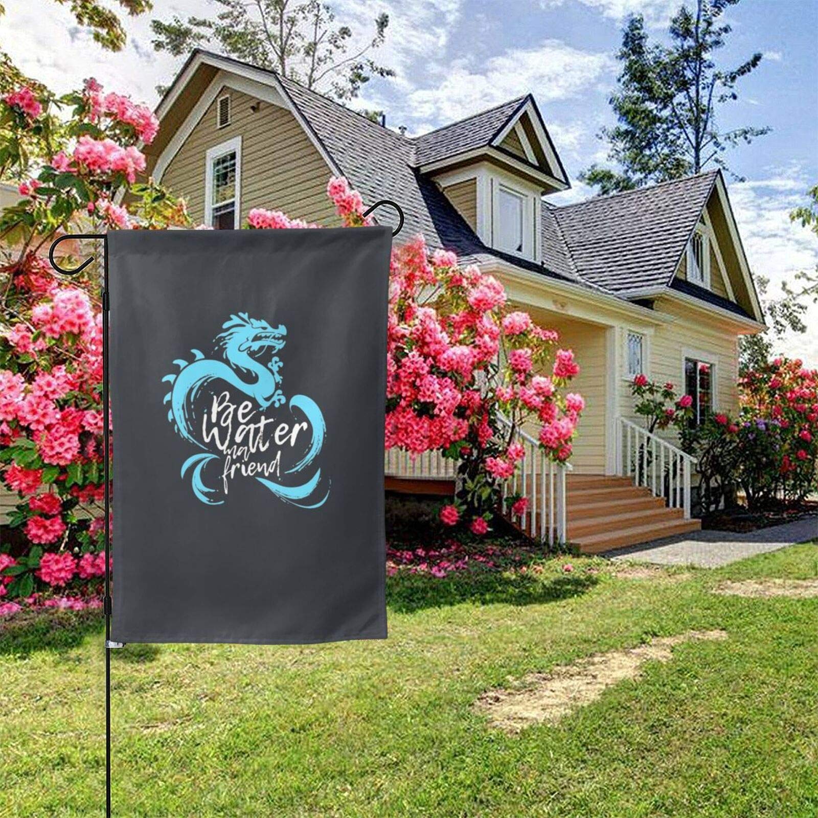 Bruce Lee 'Be Water My Friend' Double Sided Garden Flag - Vertical Outdoor Yard Decor for House, Patio & Lawn - Perfect for Martial Arts Fans & Asian Inspired Gardens