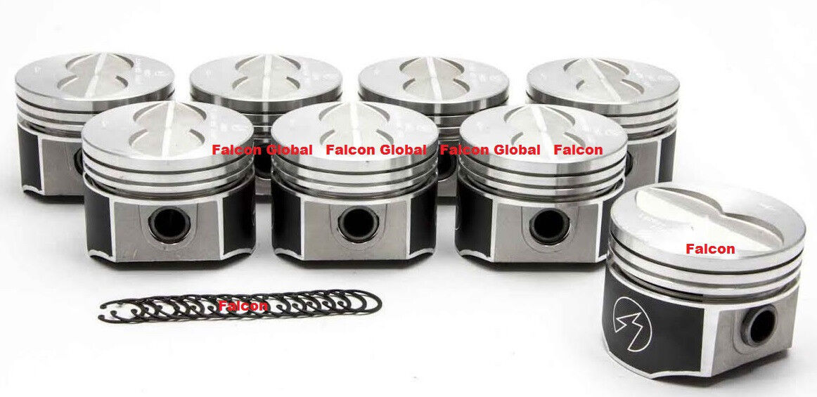 Speed Pro/TRW Ford 390 V8 FE Forged Flat Top 4 Barrel Pistons with MOLY Rings +.030 - High Performance Engine Upgrade for Classic Ford Cars & Hot Rods