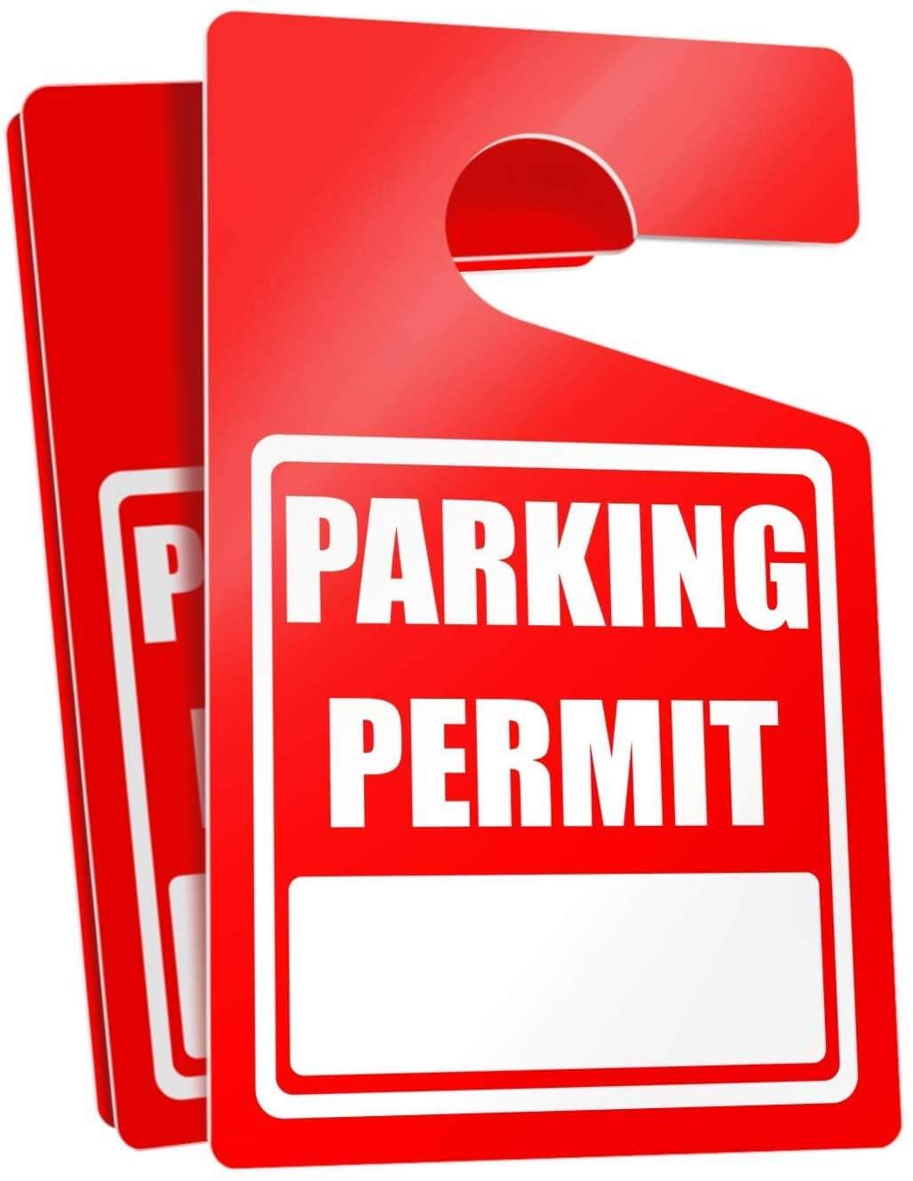 50-Pack MESS Parking Permit Hang Tags - 3x5