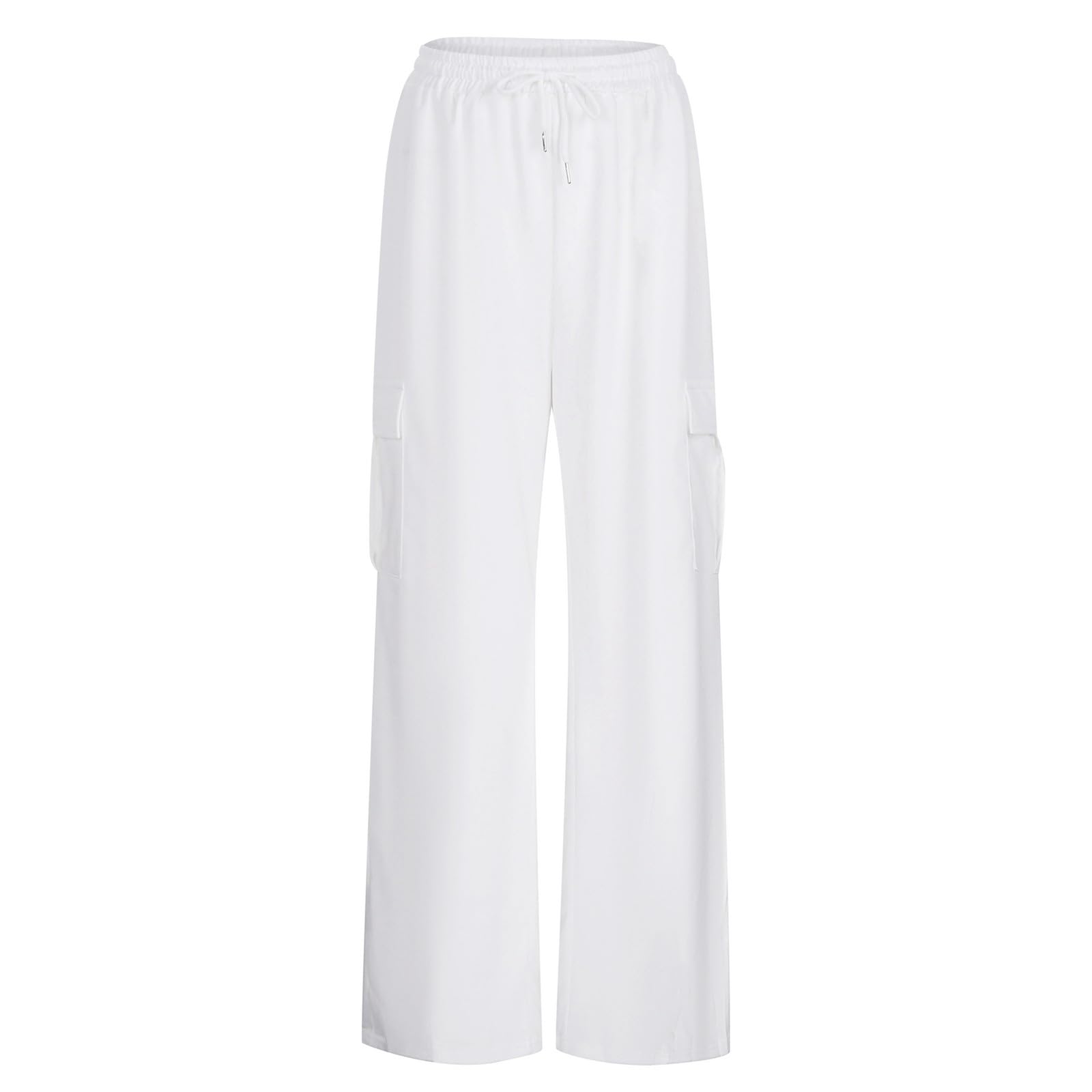 Women's High Waist Joggers with Pockets - 2024 Summer Cotton Cargo Sweatpants for Running, Workout & Fitness | Comfortable Casual Lounge Pants