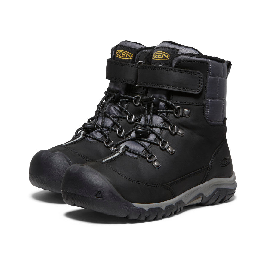 Kanibou Waterproof Winter Boots for Kids - Black/Magnet | Warm & Comfortable Snow Boots for Boys & Girls | Perfect for Snow Play, Hiking & Outdoor Adventures