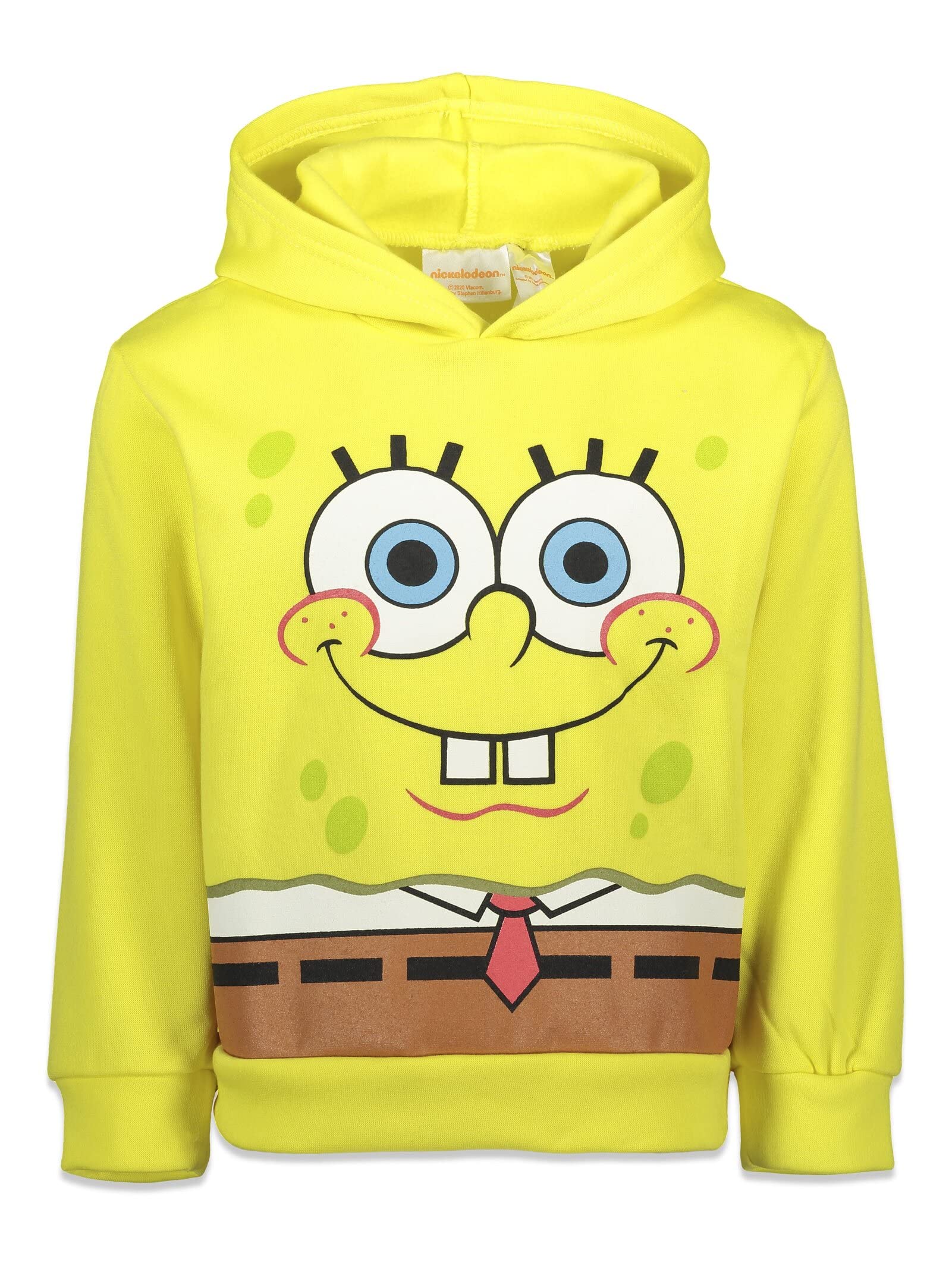SpongeBob SquarePants Fleece Hoodie Costume for Kids & Adults - Soft & Warm Cartoon Character Outfit for Halloween, Cosplay, and Casual Wear