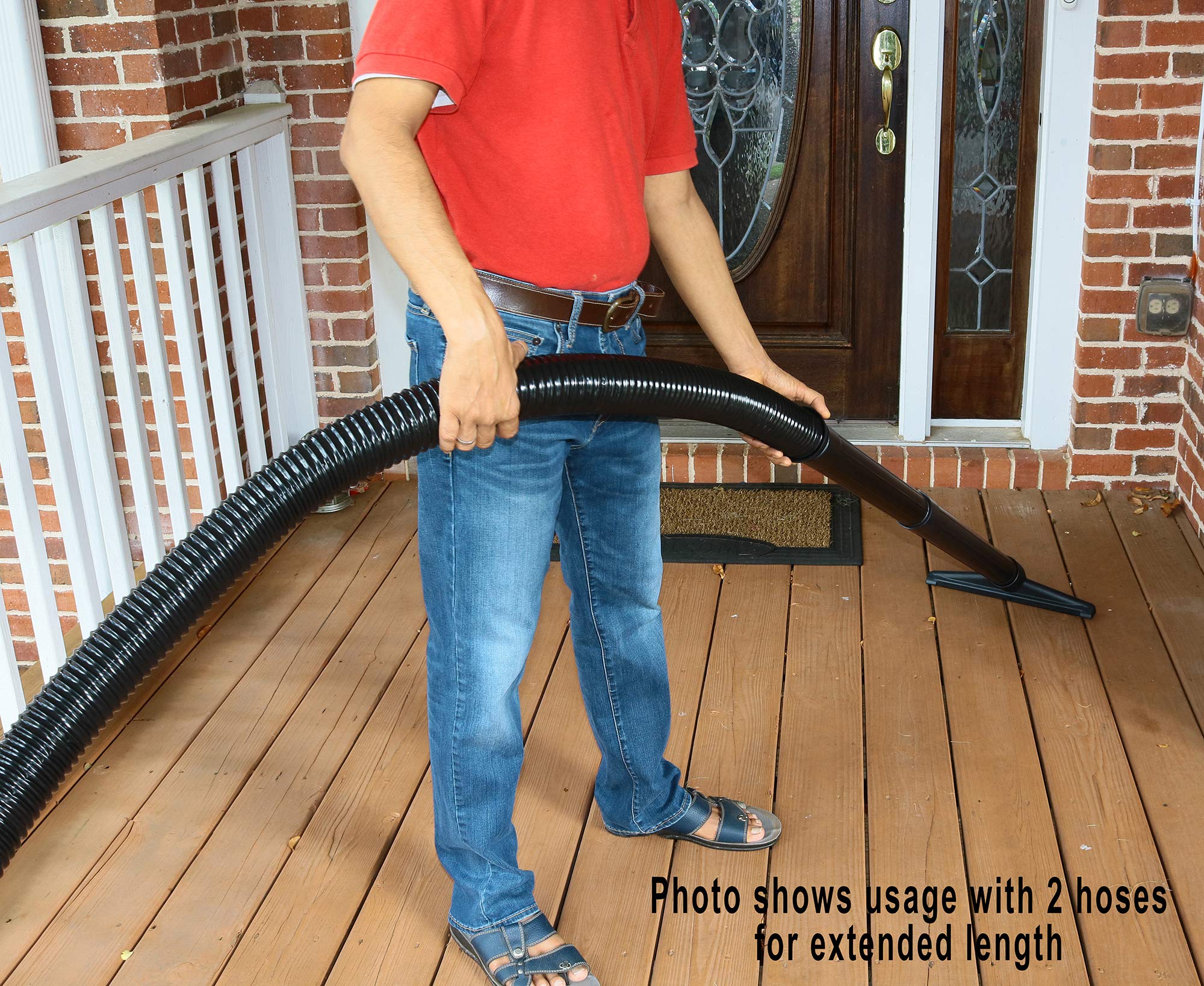 2 1/2 Inch Vacuum Dust Collection Hose Kit for Woodworking - Includes Nozzle, Brush & 6ft Hose | Shop Vac Accessories for Sawdust Cleanup | Perfect for Workshop, Garage & DIY Projects