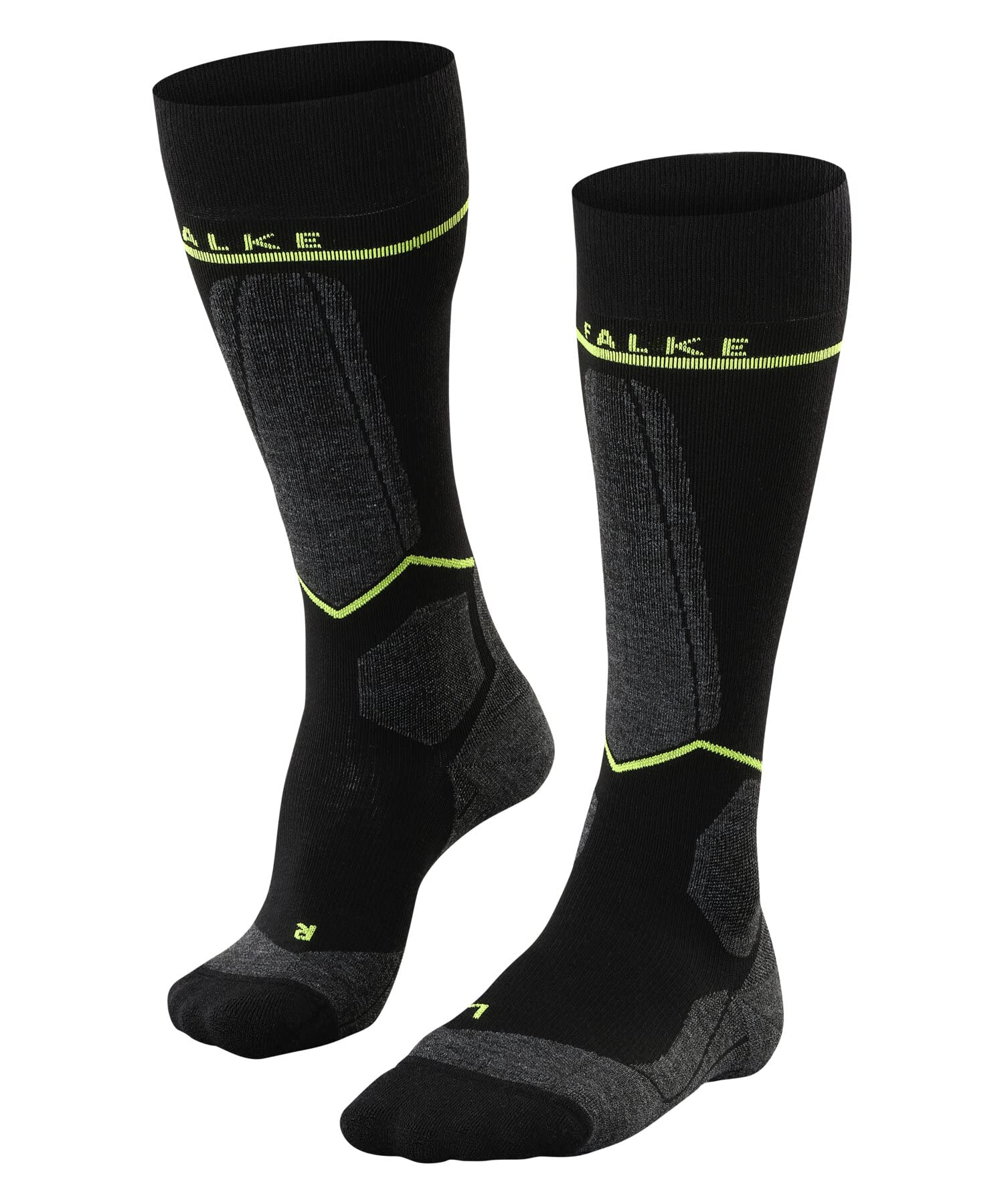 FALKE Men's SK Energizing Merino Wool Compression Ski Socks - 1 Pair for Warmth & Performance - Perfect for Skiing, Snowboarding & Winter Sports