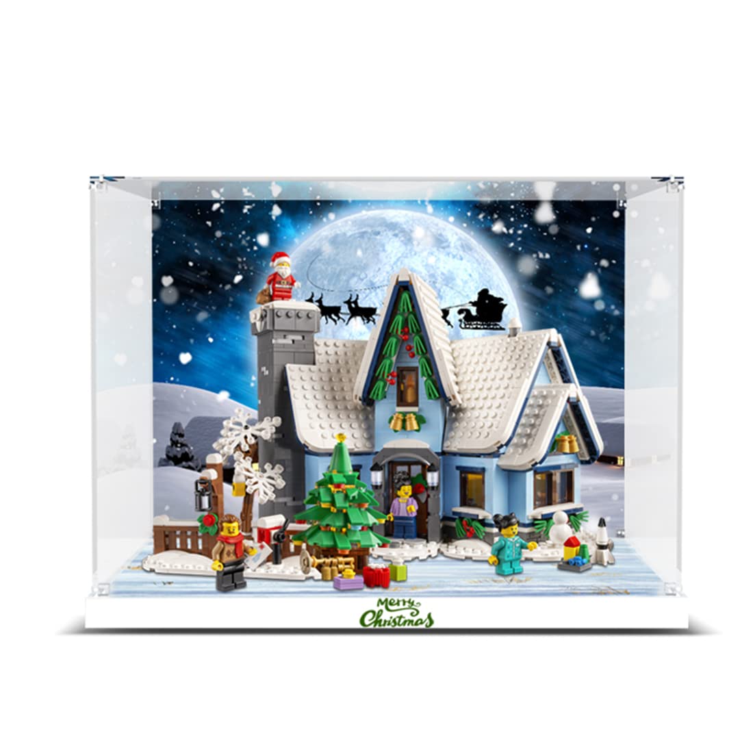 RAVPump Acrylic Display Case for Lego 10293 - Clear Dustproof Protection Box with Lid & Black Base (67x30x22cm) | Perfect for Showcasing Collectibles, Toys & Miniatures | Home Decor, Office Display & Gift Presentation
