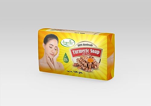 My Organics Turmeric Soap for Glowing Skin - 100g Natural Skincare Bar for Acne, Dark Spots & Brightening | Face & Body Cleanser for Daily Use