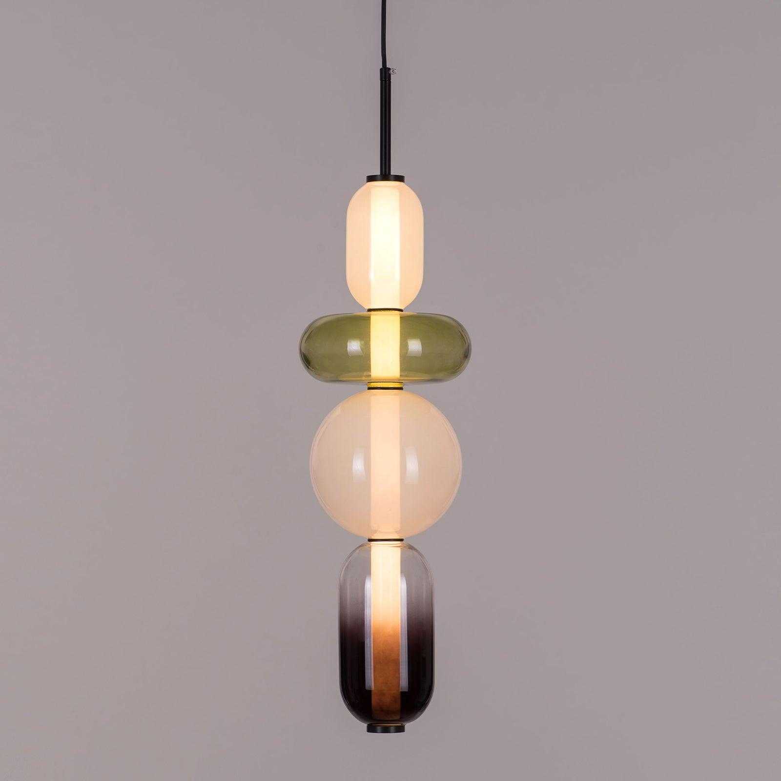 Stylish Candied Glass Pendant Light Set - Modern Hanging Fixture for Dining Room, Kitchen Island & Bedroom Decor